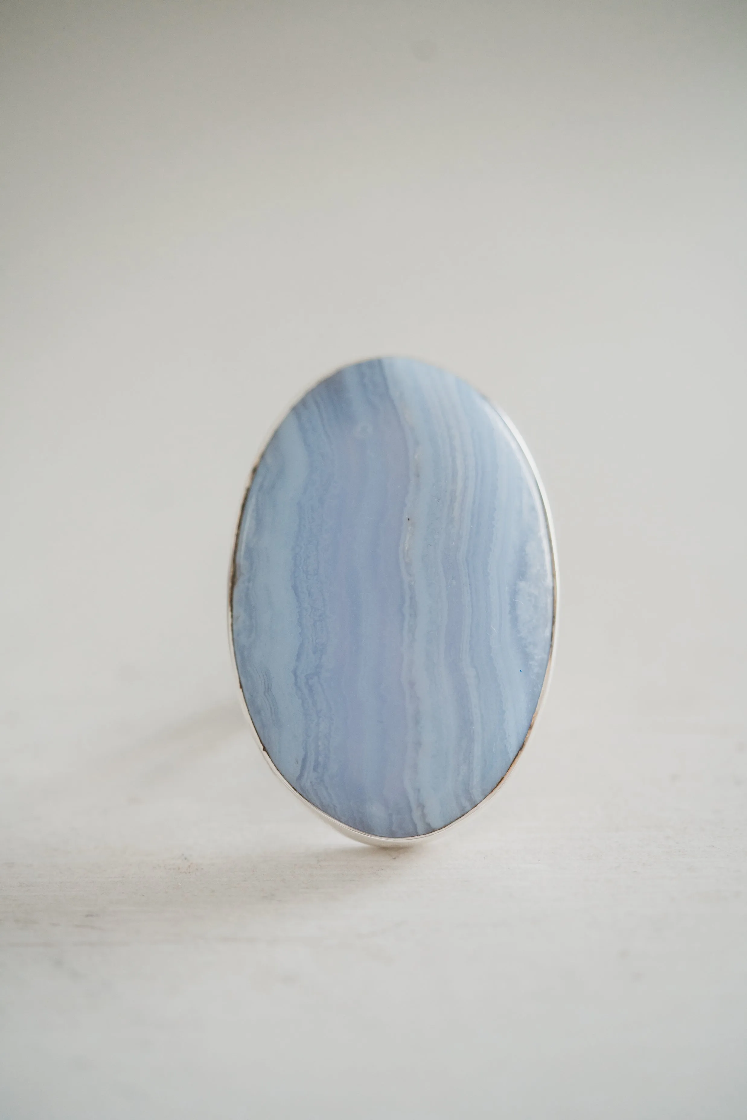Alonzo Ring | #2 | Blue Lace Agate sold by Goldie Lew product image thumbnail 3