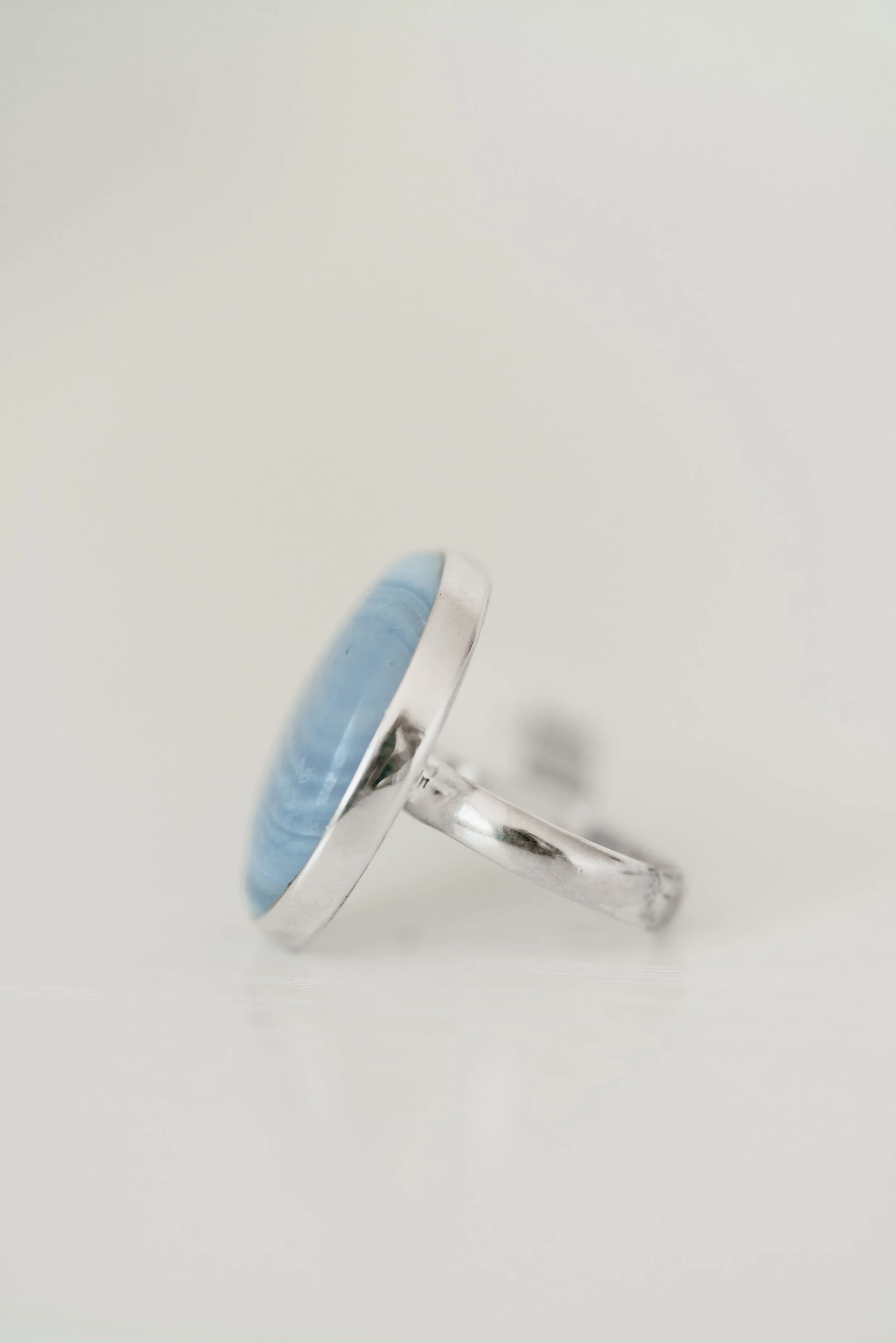 Alonzo Ring | #2 | Blue Lace Agate sold by Goldie Lew product image thumbnail 4