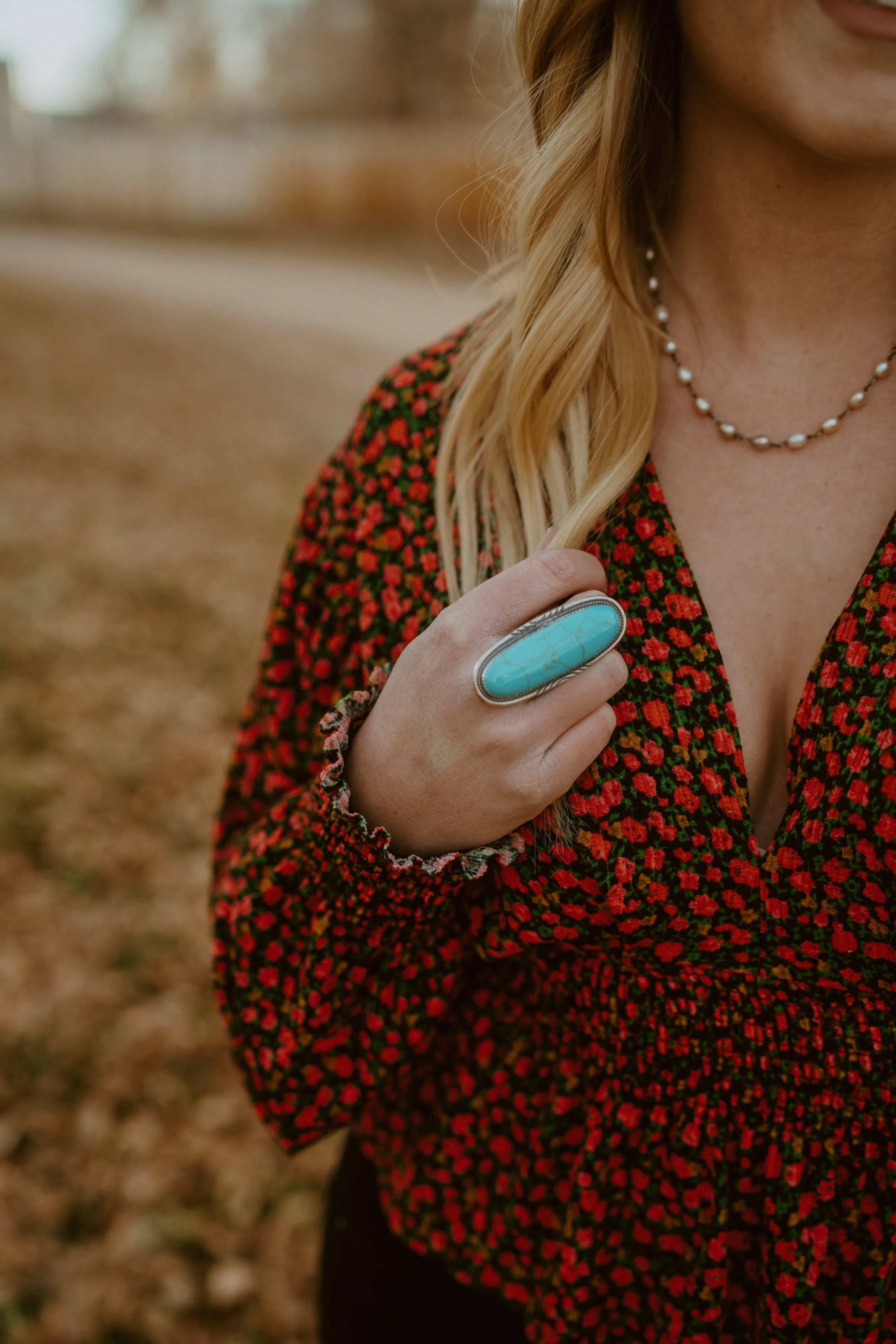 Betty Ring | Turquoise - FINAL SALE sold by Goldie Lew product image thumbnail 2