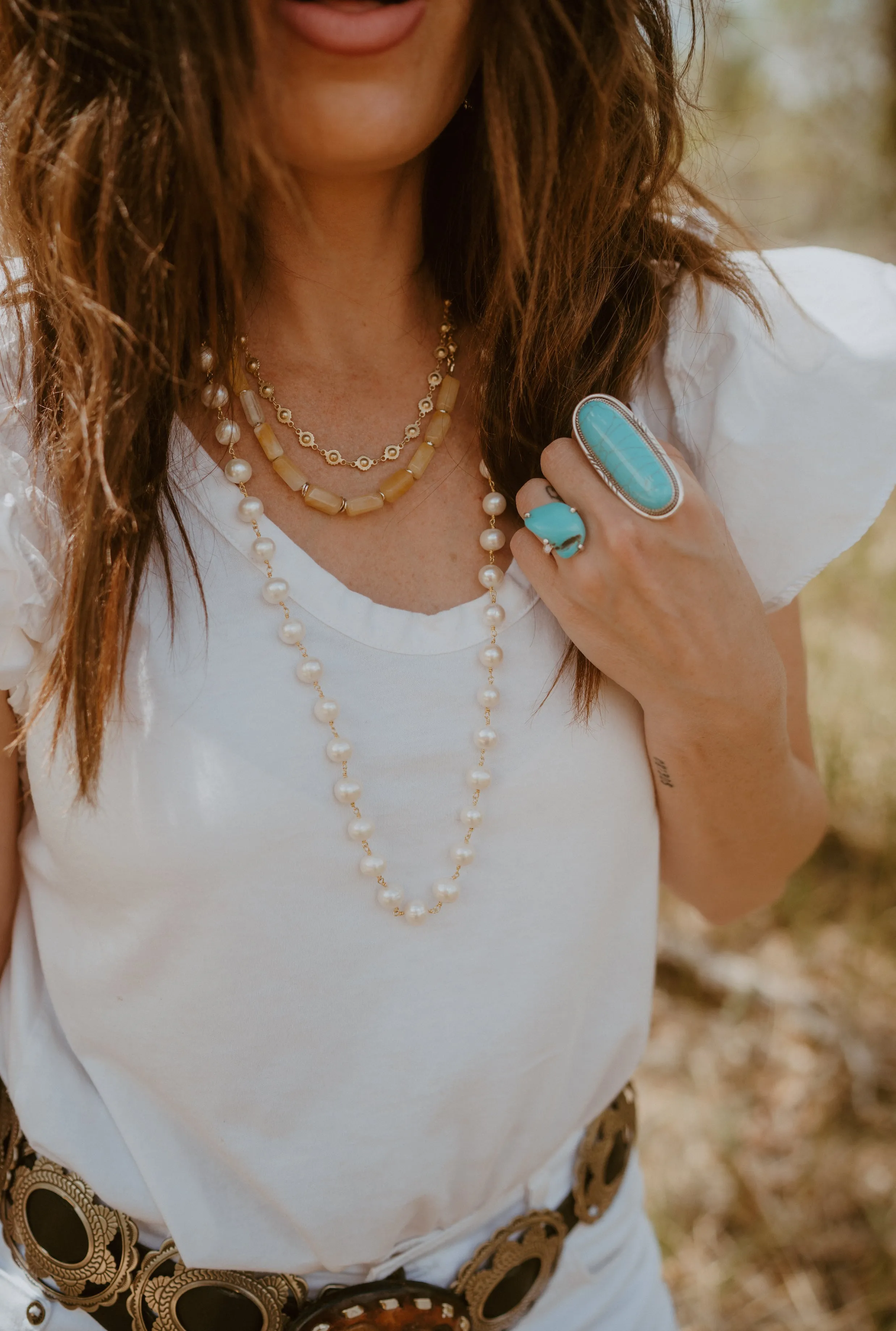 Betty Ring | Turquoise - FINAL SALE sold by Goldie Lew product image thumbnail 5