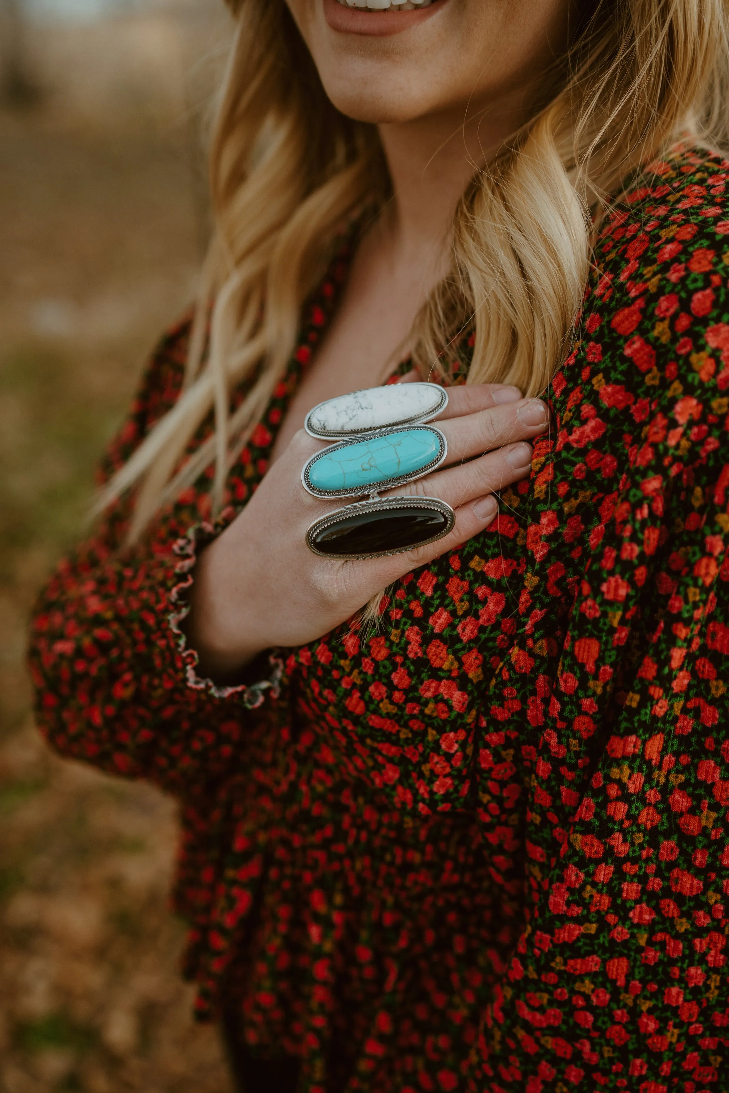 Betty Ring | Turquoise - FINAL SALE sold by Goldie Lew product image thumbnail 3