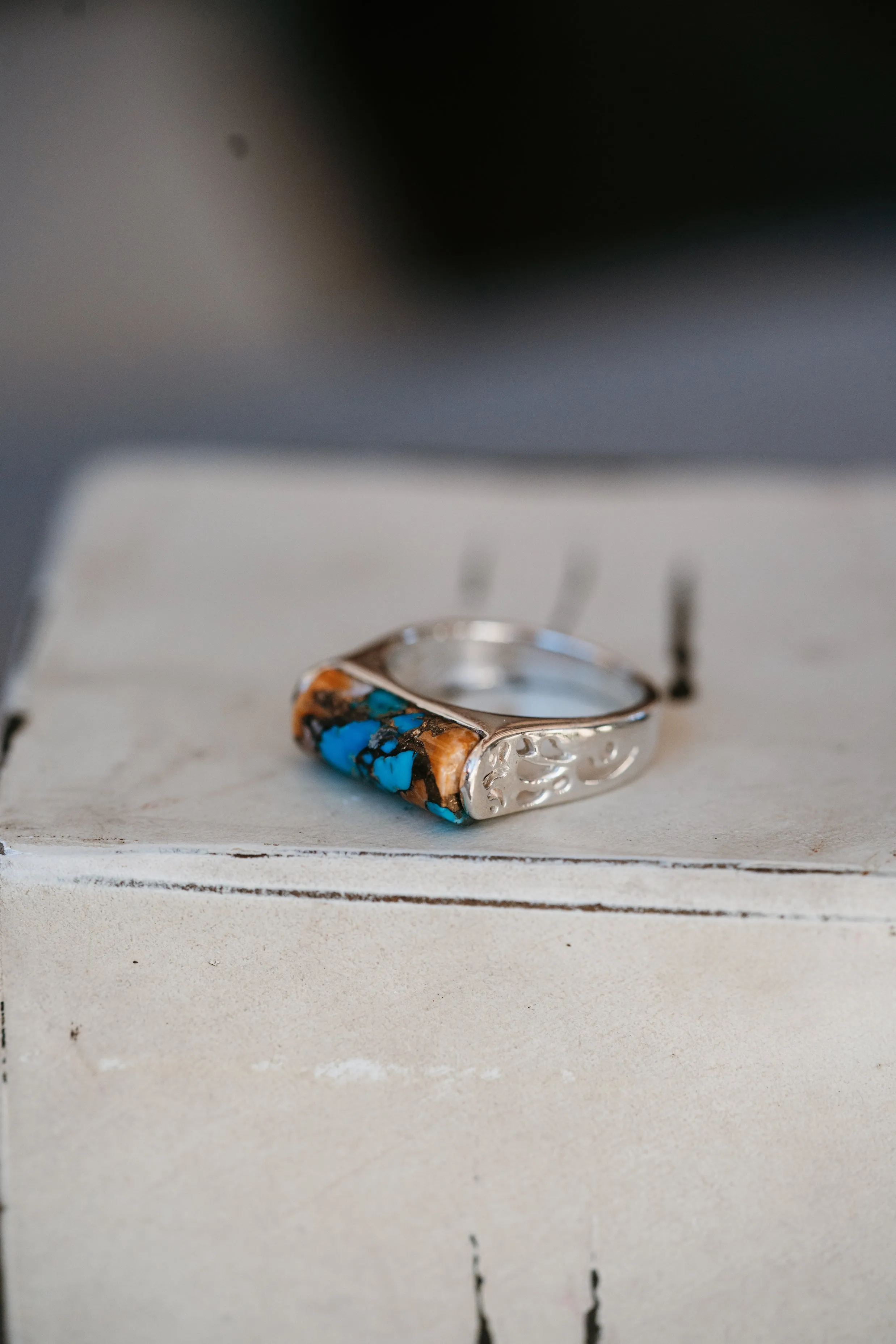 Joey Ring | Spiny Turquoise sold by Goldie Lew product image thumbnail 2