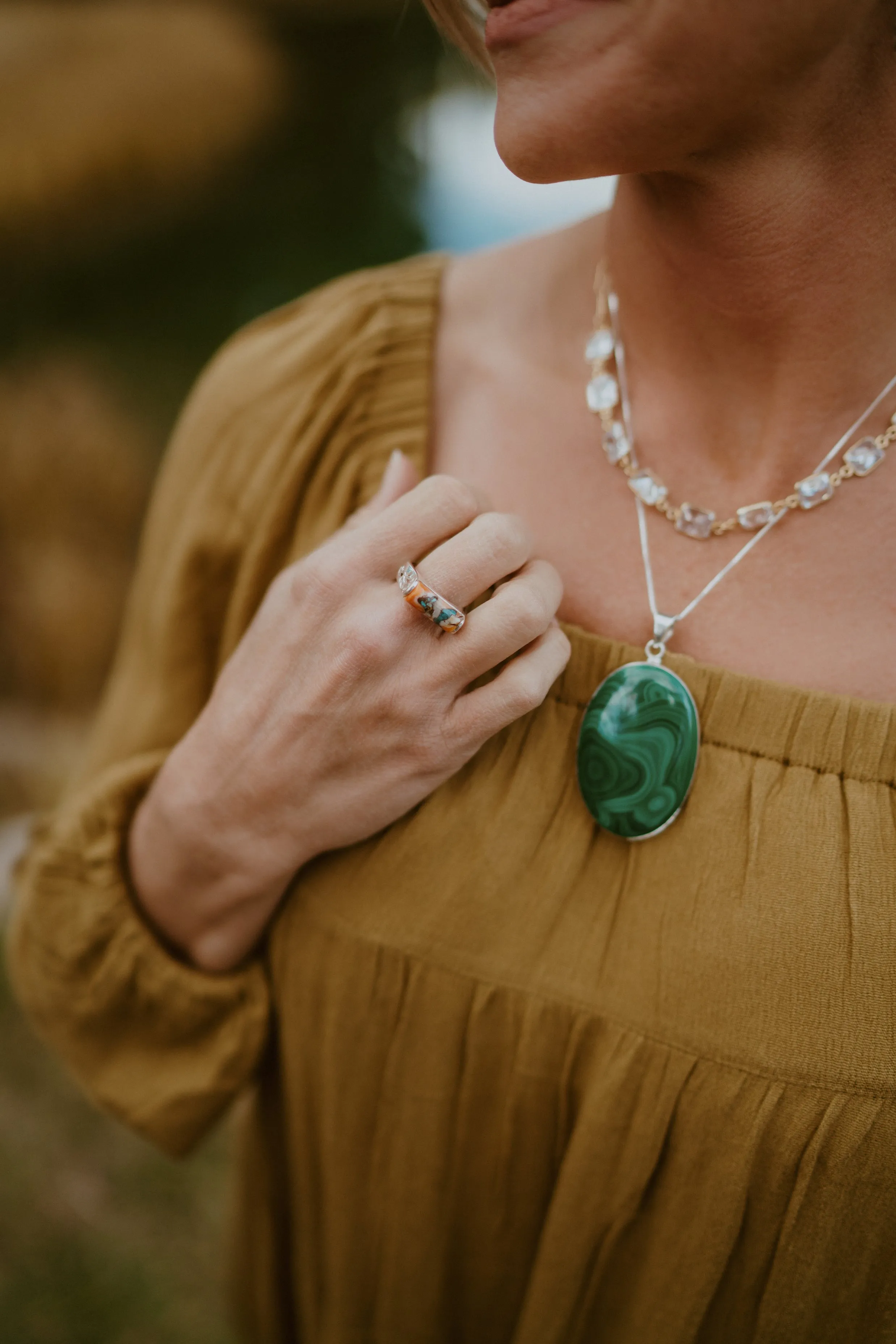 Joey Ring | Spiny Turquoise sold by Goldie Lew product image thumbnail 5