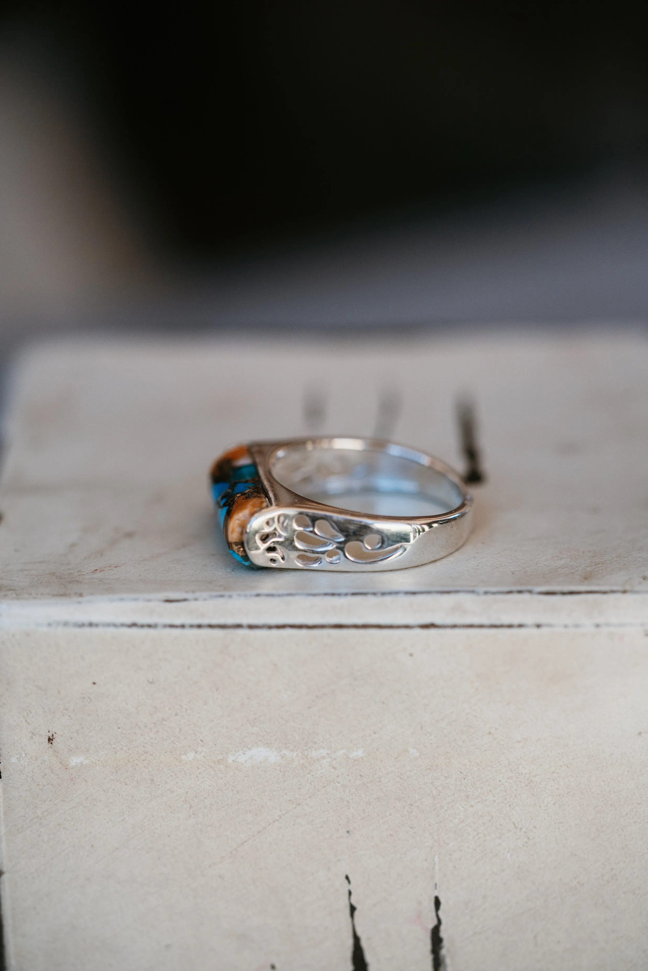Joey Ring | Spiny Turquoise sold by Goldie Lew product image thumbnail 3