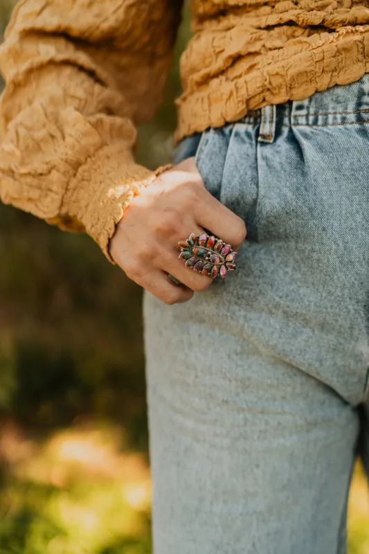 Perra Ring | Pink Spiny Turquoise sold by Goldie Lew