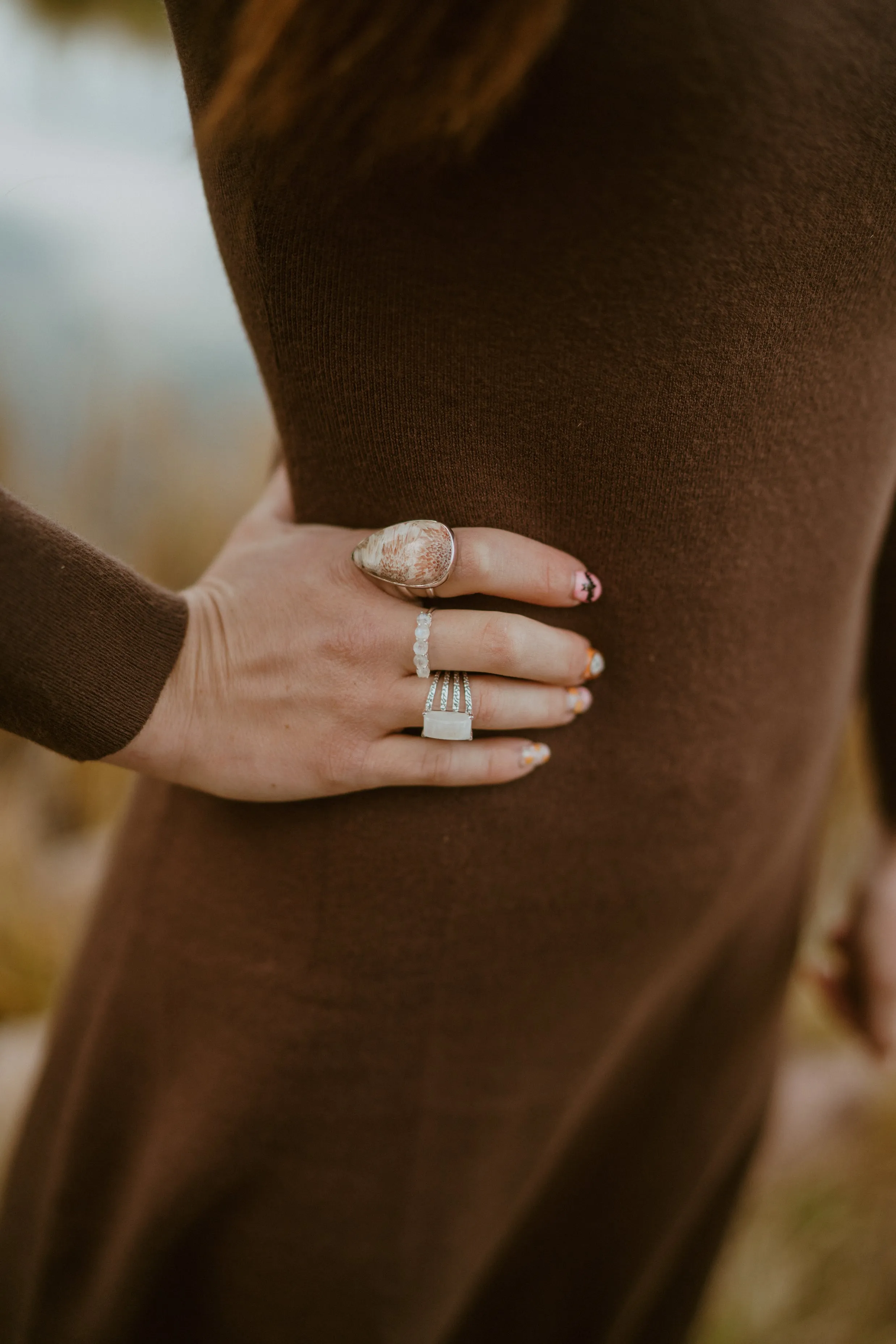 Abbie Ring | Moonstone sold by Goldie Lew product image thumbnail 4