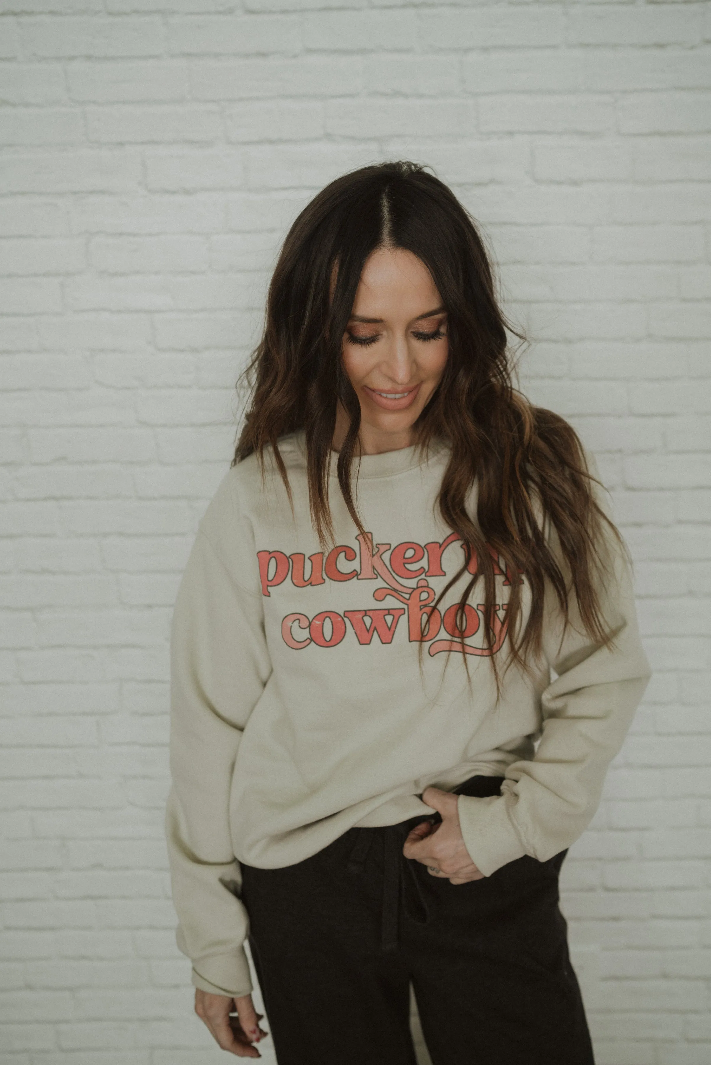 Pucker Up Cowboy Sweatshirt sold by Goldie Lew product image thumbnail 2