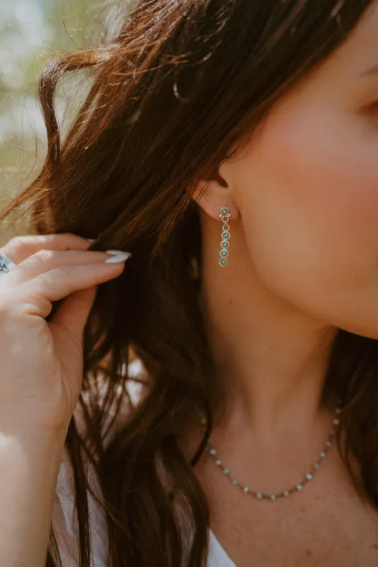 Kian Earrings | Turquoise sold by Goldie Lew