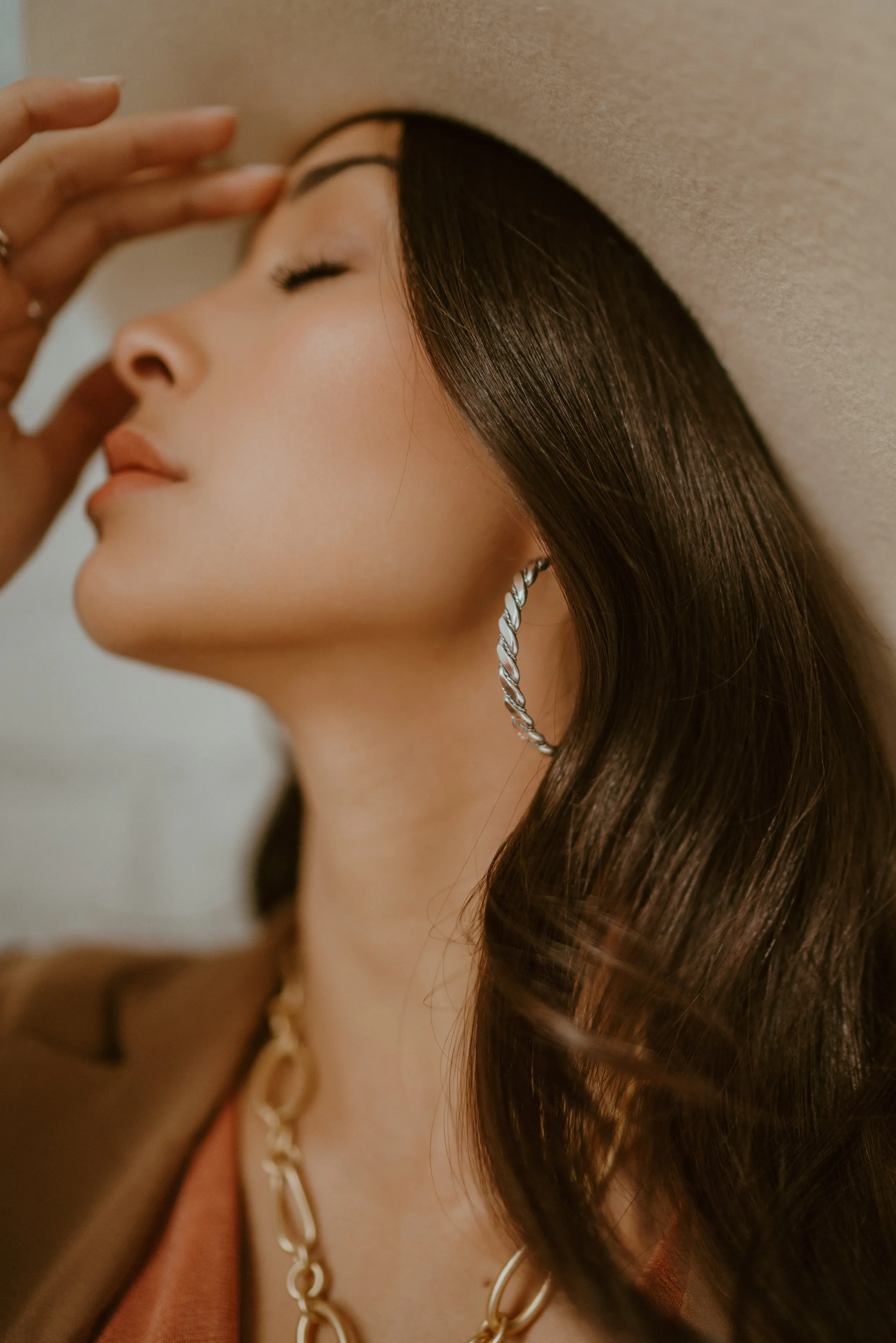 Frances Hoops | Silver - FINAL SALE sold by Goldie Lew product image thumbnail 2