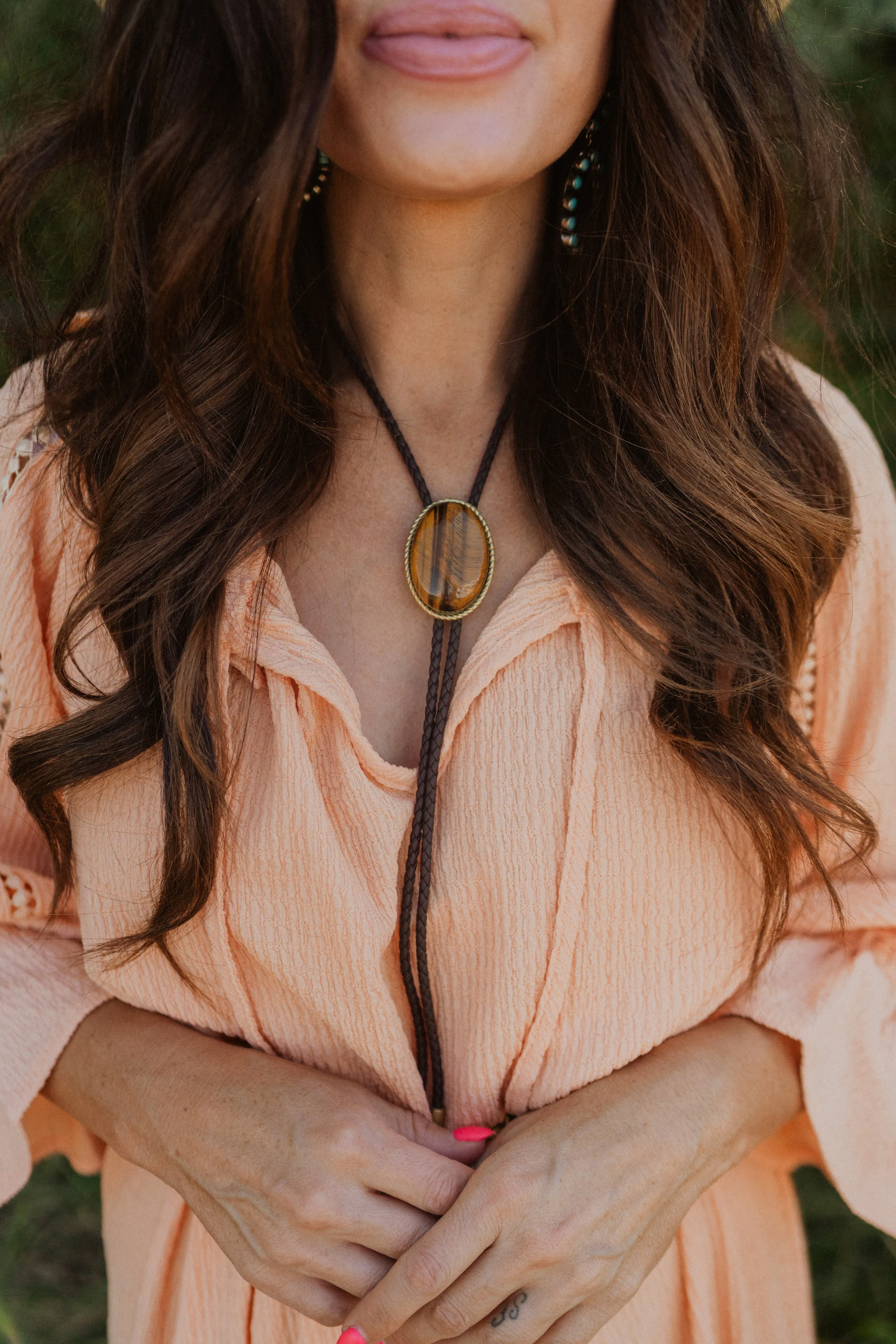 Tiger's Eye Bolo Tie sold by Goldie Lew