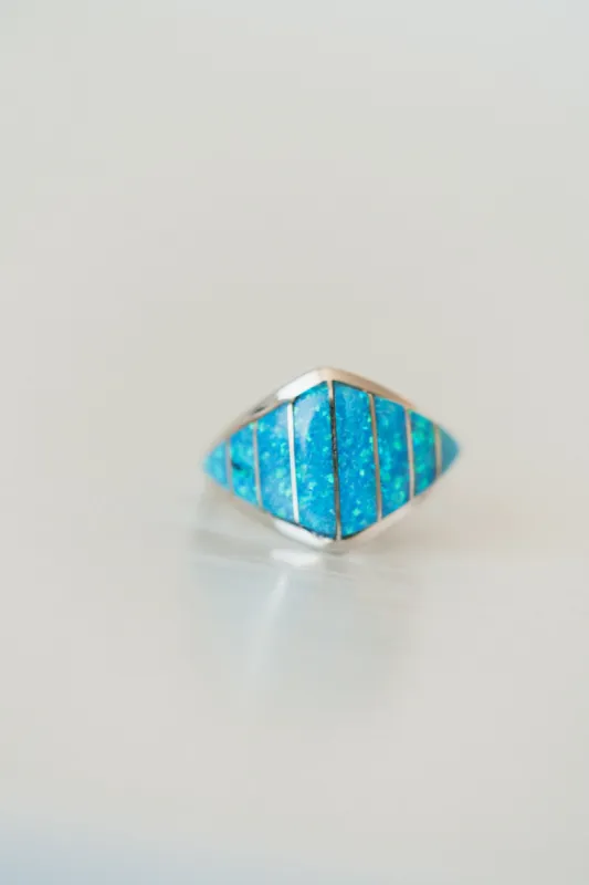 Sammy Ring | Blue Opal sold by Goldie Lew