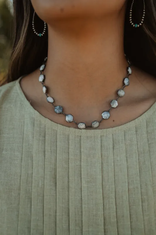 Jan Necklace | Medium | Dendritic Opal sold by Goldie Lew
