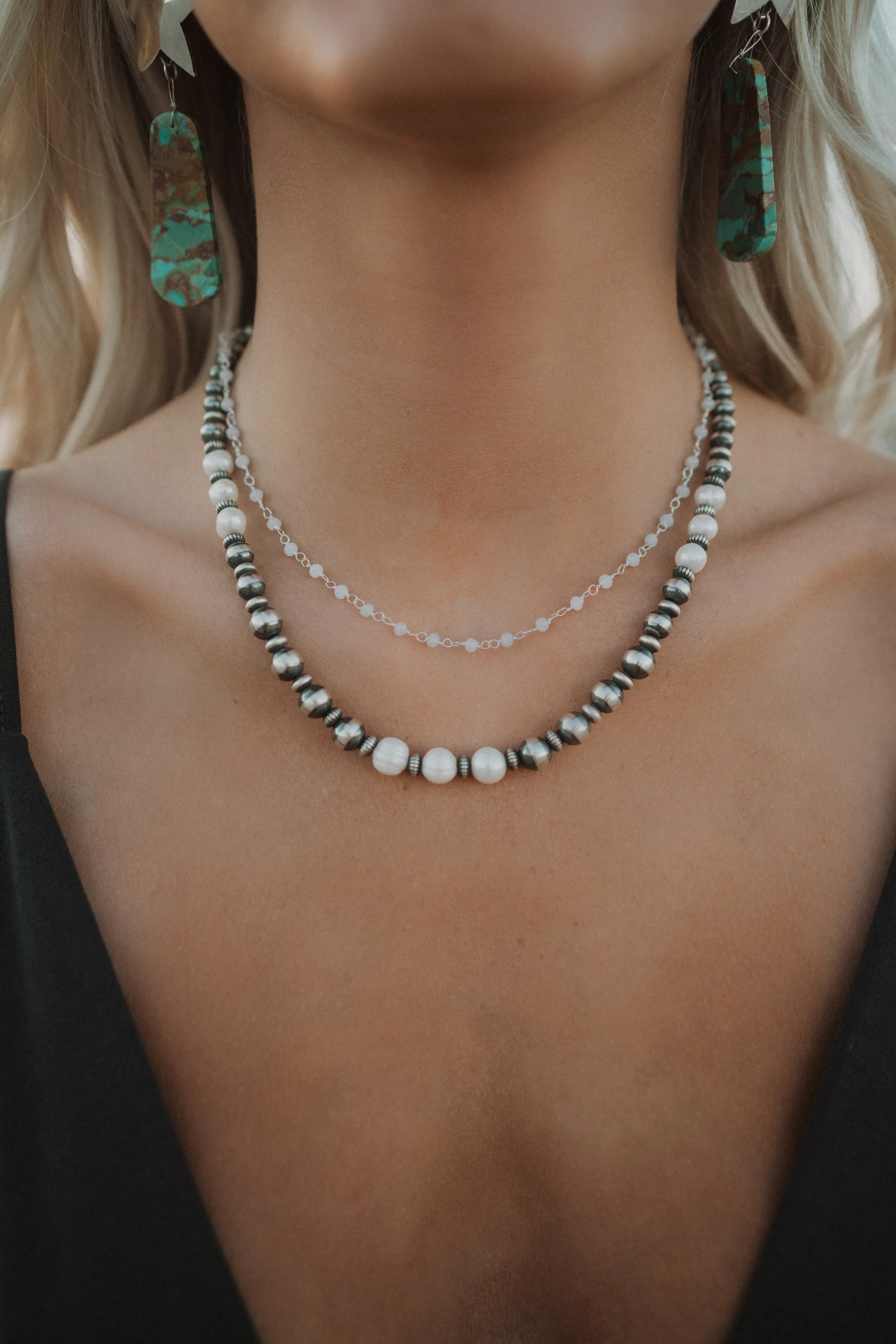Fresh Water Pearl Choker | Navajo Pearls sold by Goldie Lew product image thumbnail 3