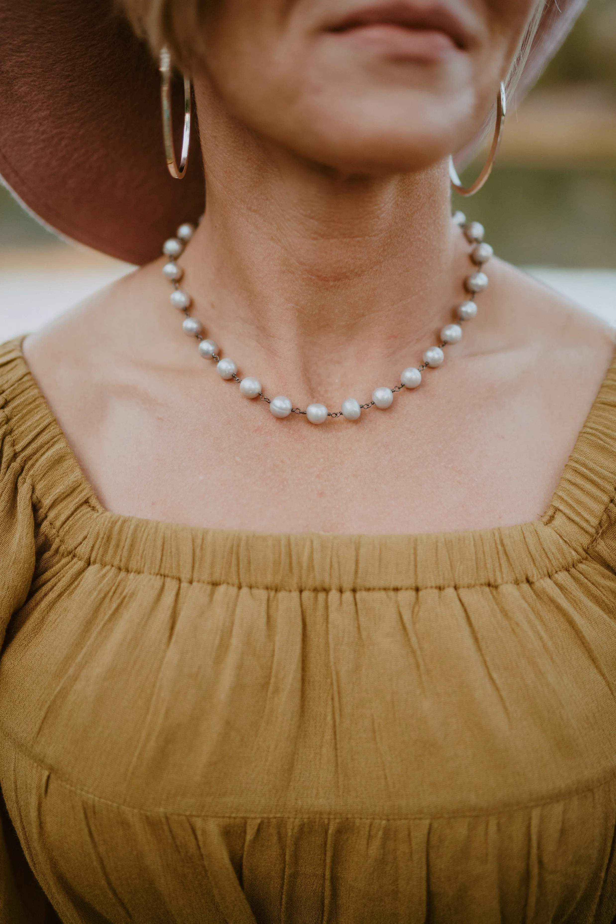 Eliza Necklace | Gun Metal sold by Goldie Lew product image thumbnail 4