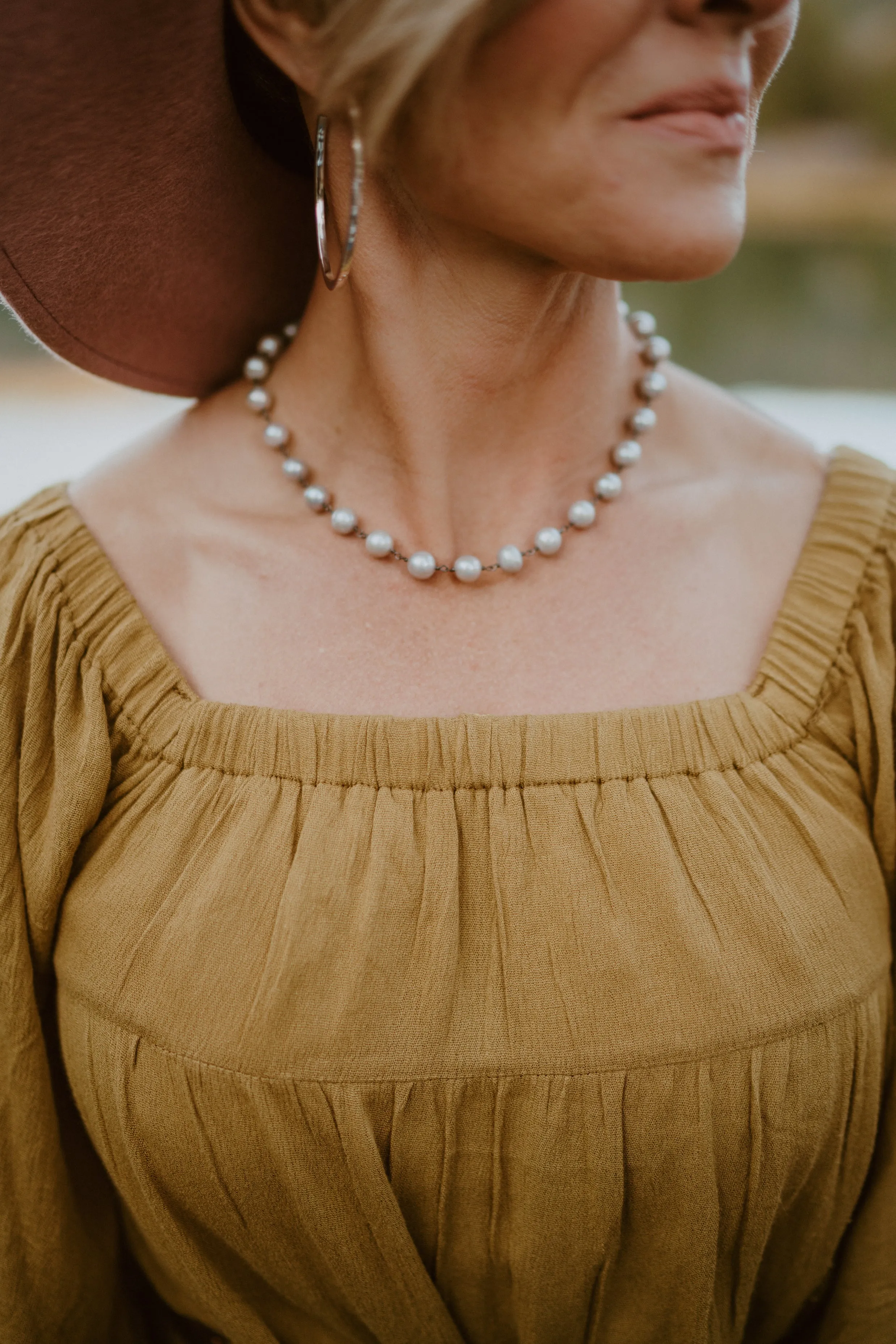 Eliza Necklace | Gun Metal sold by Goldie Lew product image thumbnail 3