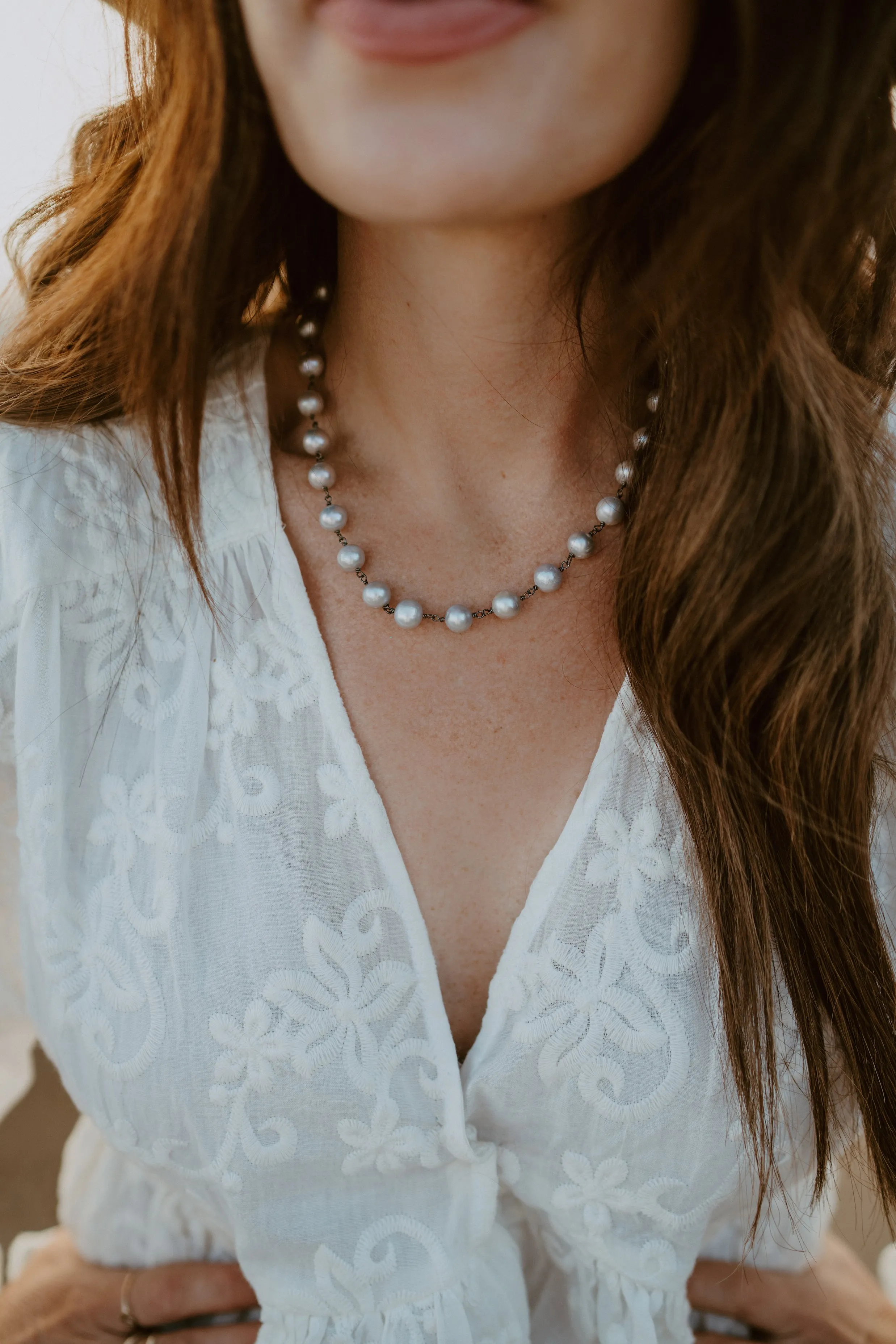 Eliza Necklace | Gun Metal sold by Goldie Lew product image thumbnail 2