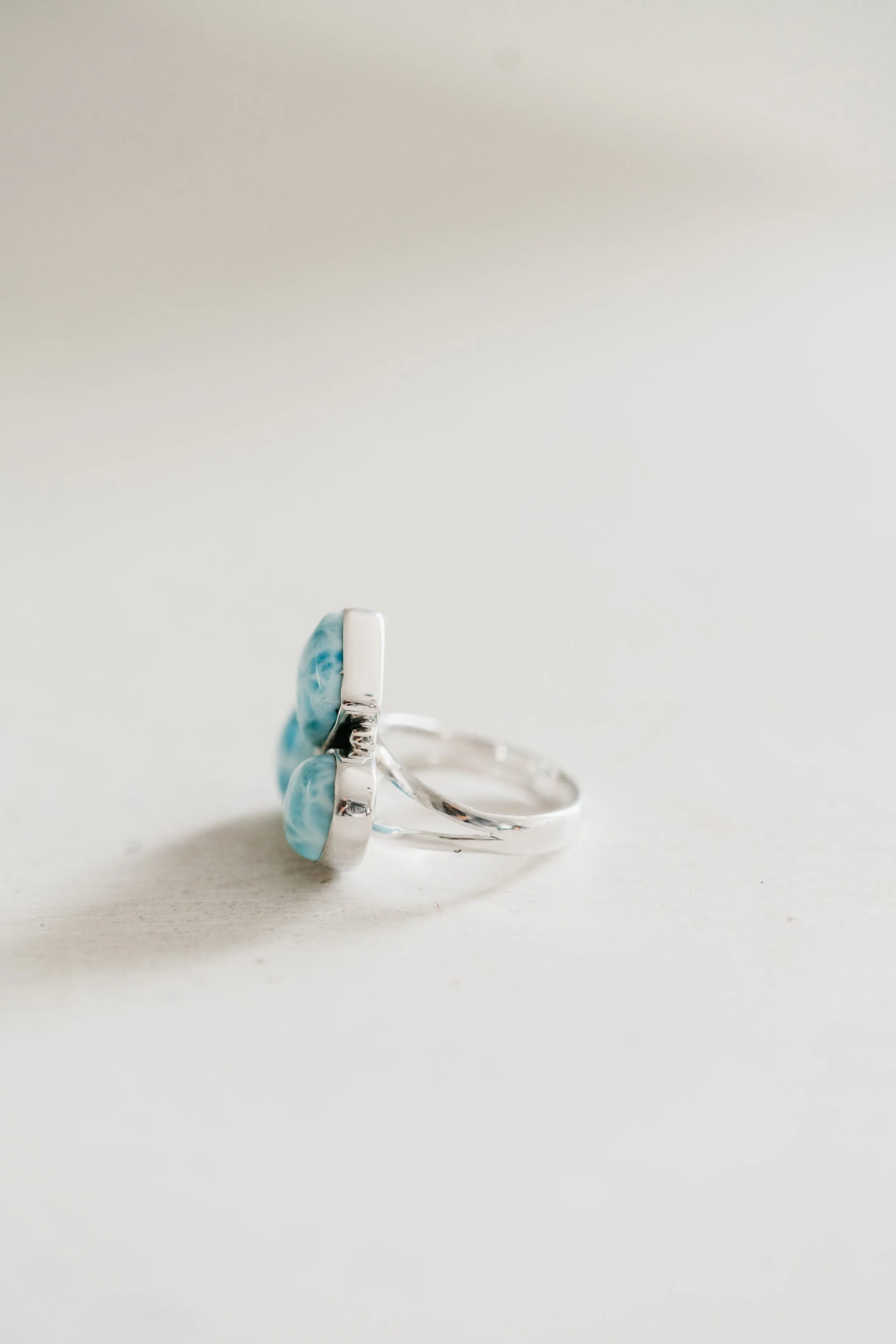 Dahlia Ring | Larimar sold by Goldie Lew product image thumbnail 2