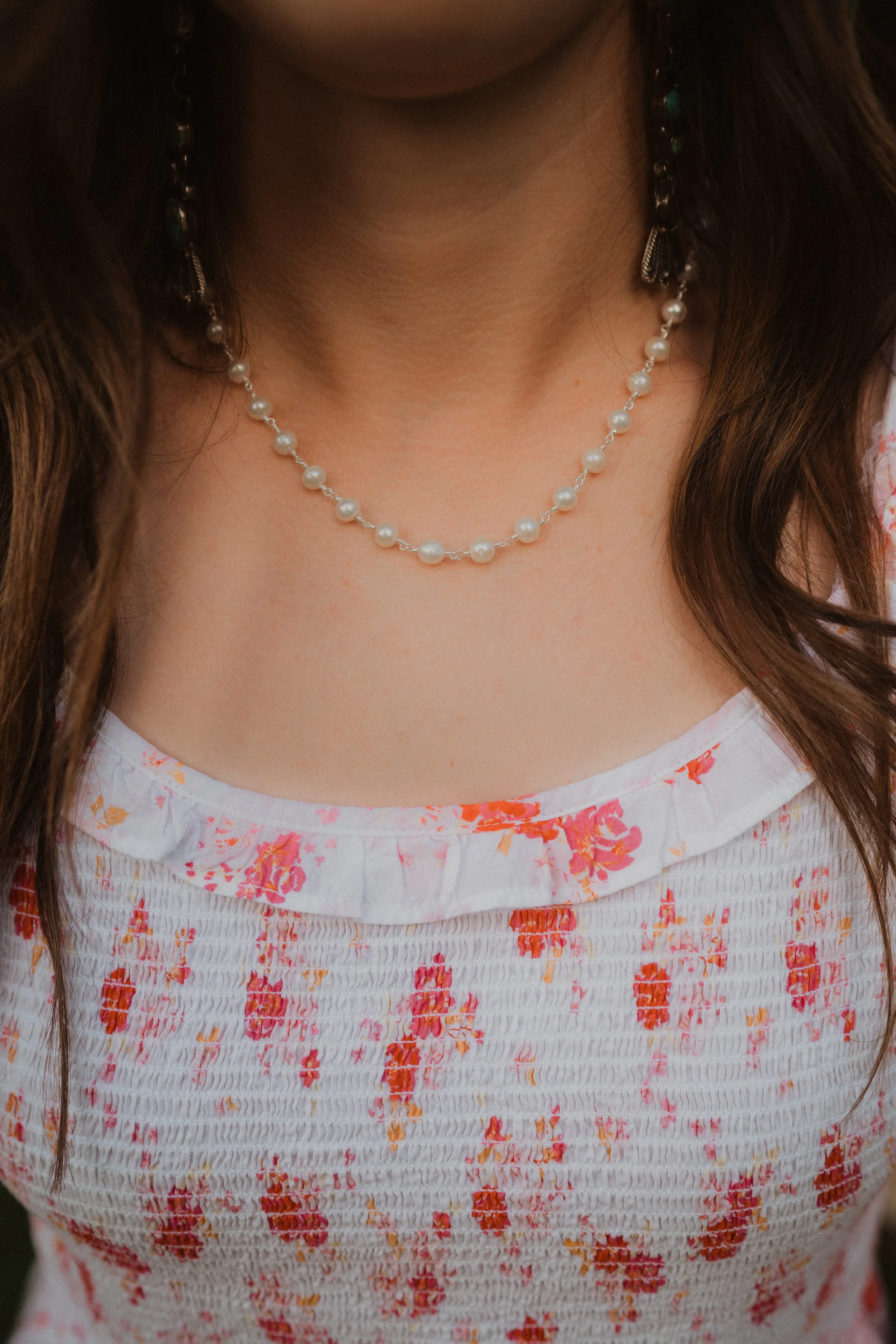 Fresh Water Pearl Choker | Silver sold by Goldie Lew