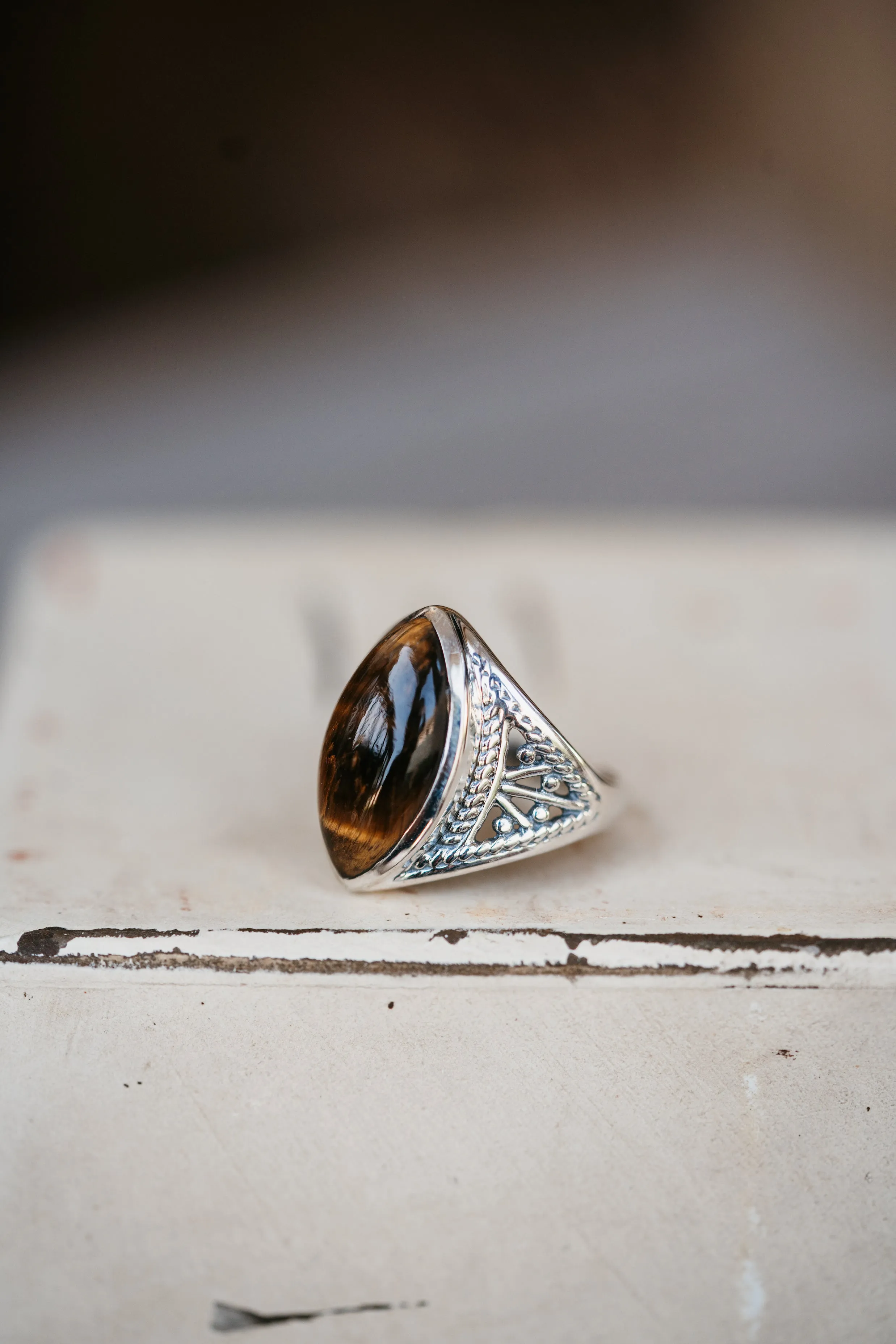 Charity Ring | Tiger's Eye sold by Goldie Lew product image thumbnail 2