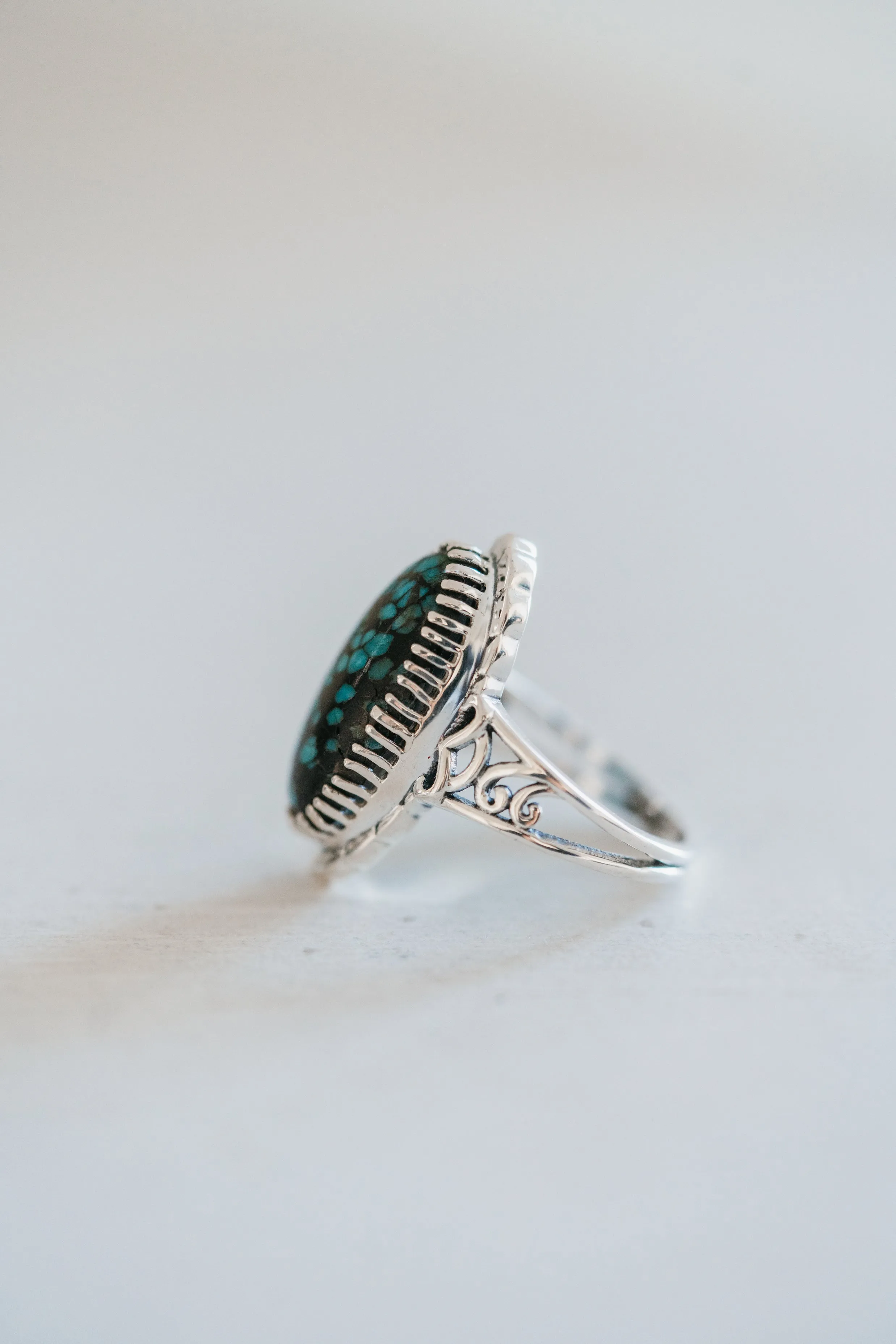 Clay Ring | Tibetan Turquoise sold by Goldie Lew product image thumbnail 3