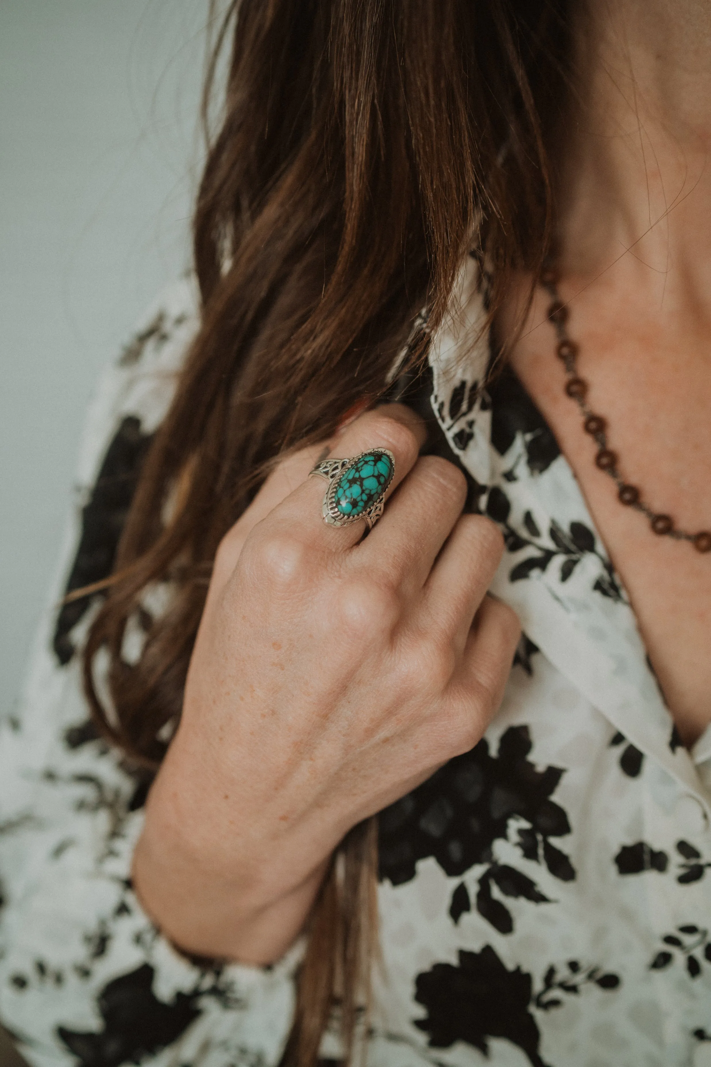 Clay Ring | Tibetan Turquoise sold by Goldie Lew product image thumbnail 2