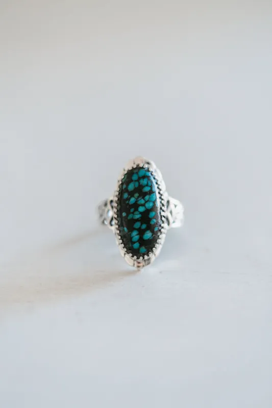 Clay Ring | Tibetan Turquoise made by Goldie Lew