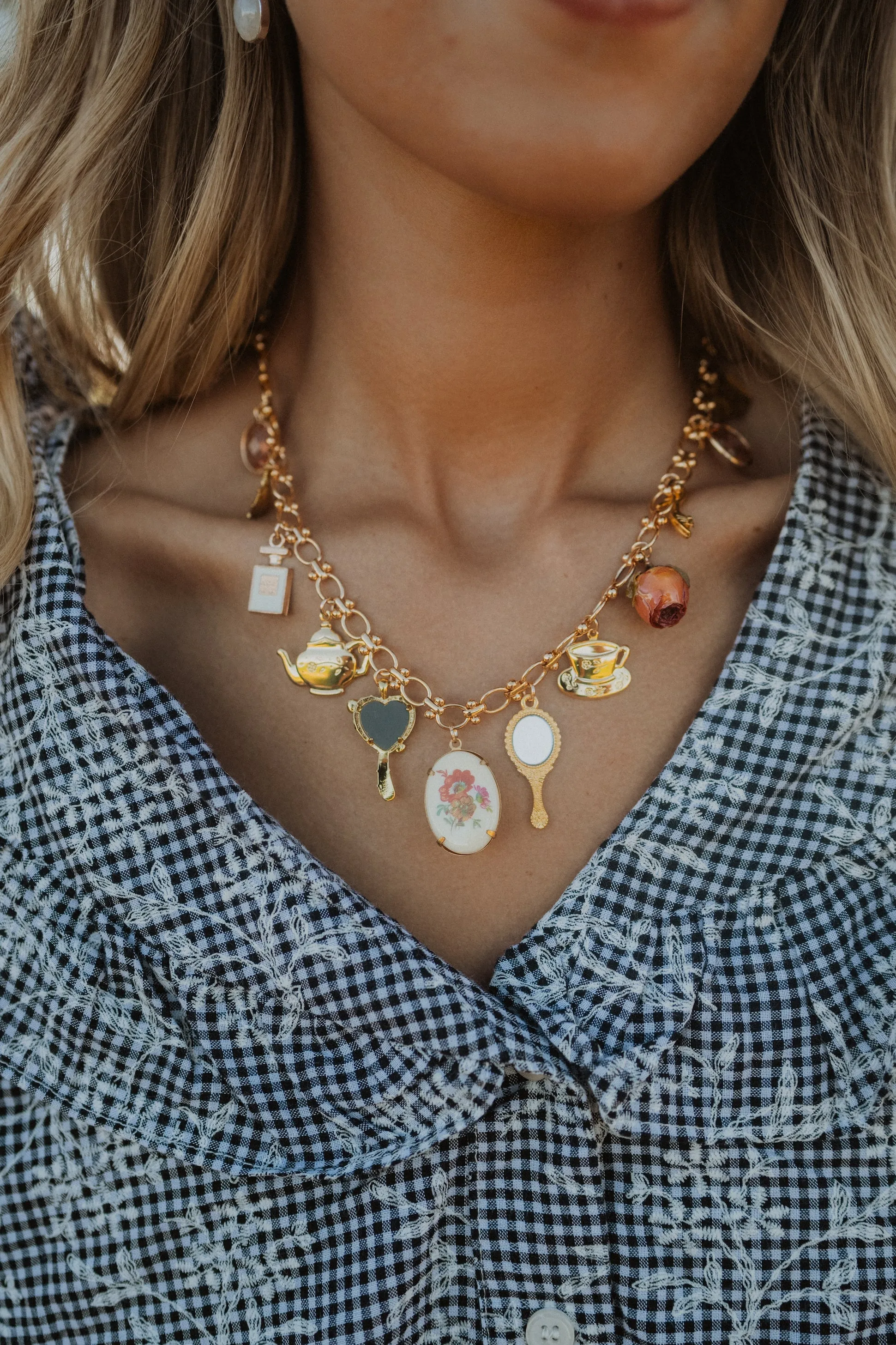 Tea Party Charm Necklace sold by Goldie Lew product image thumbnail 3