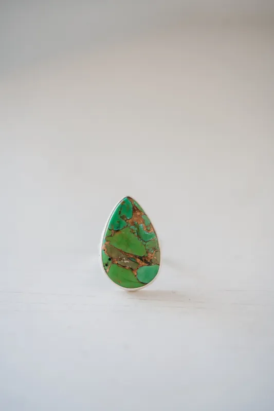 Sylvie Ring | Green Copper Turquoise sold by Goldie Lew