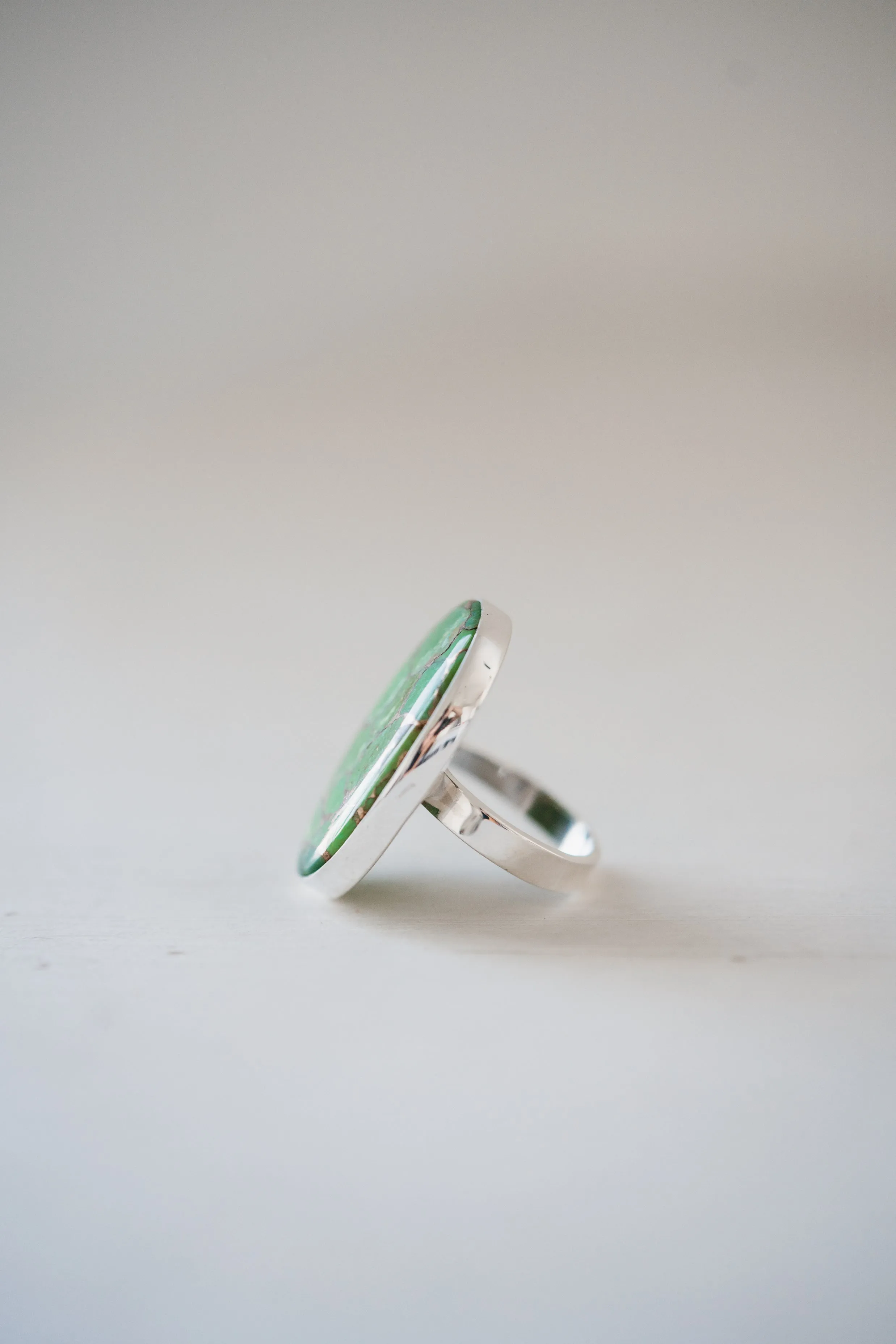 Sylvie Ring | Green Copper Turquoise sold by Goldie Lew product image thumbnail 5