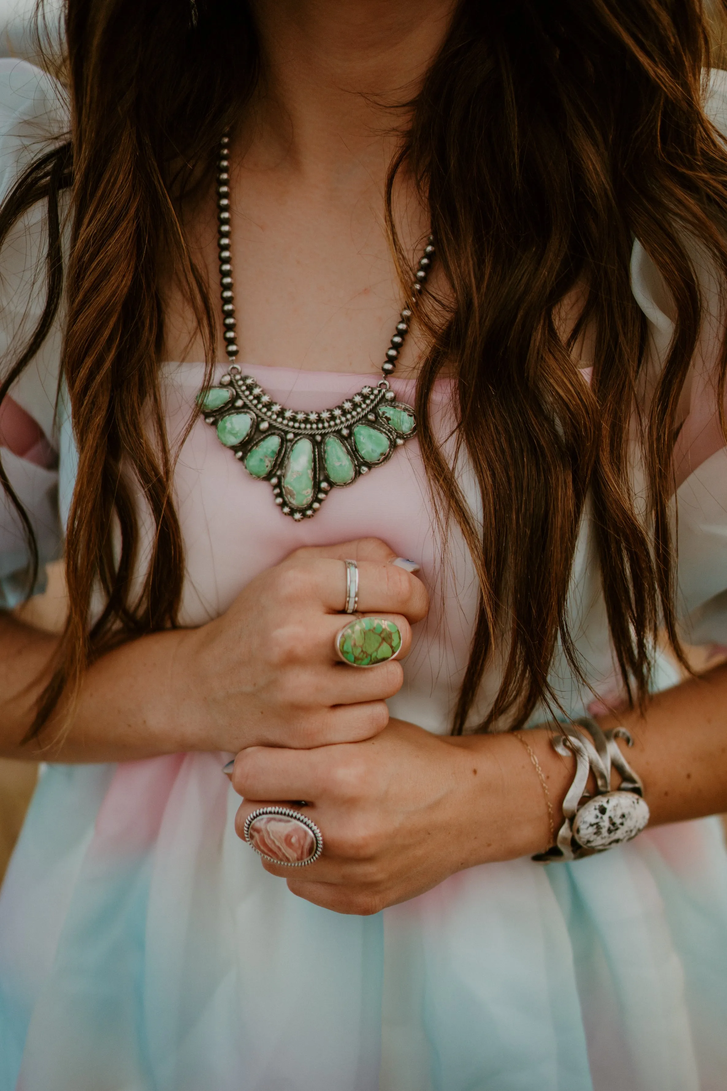 Sylvie Ring | Green Copper Turquoise sold by Goldie Lew product image thumbnail 2