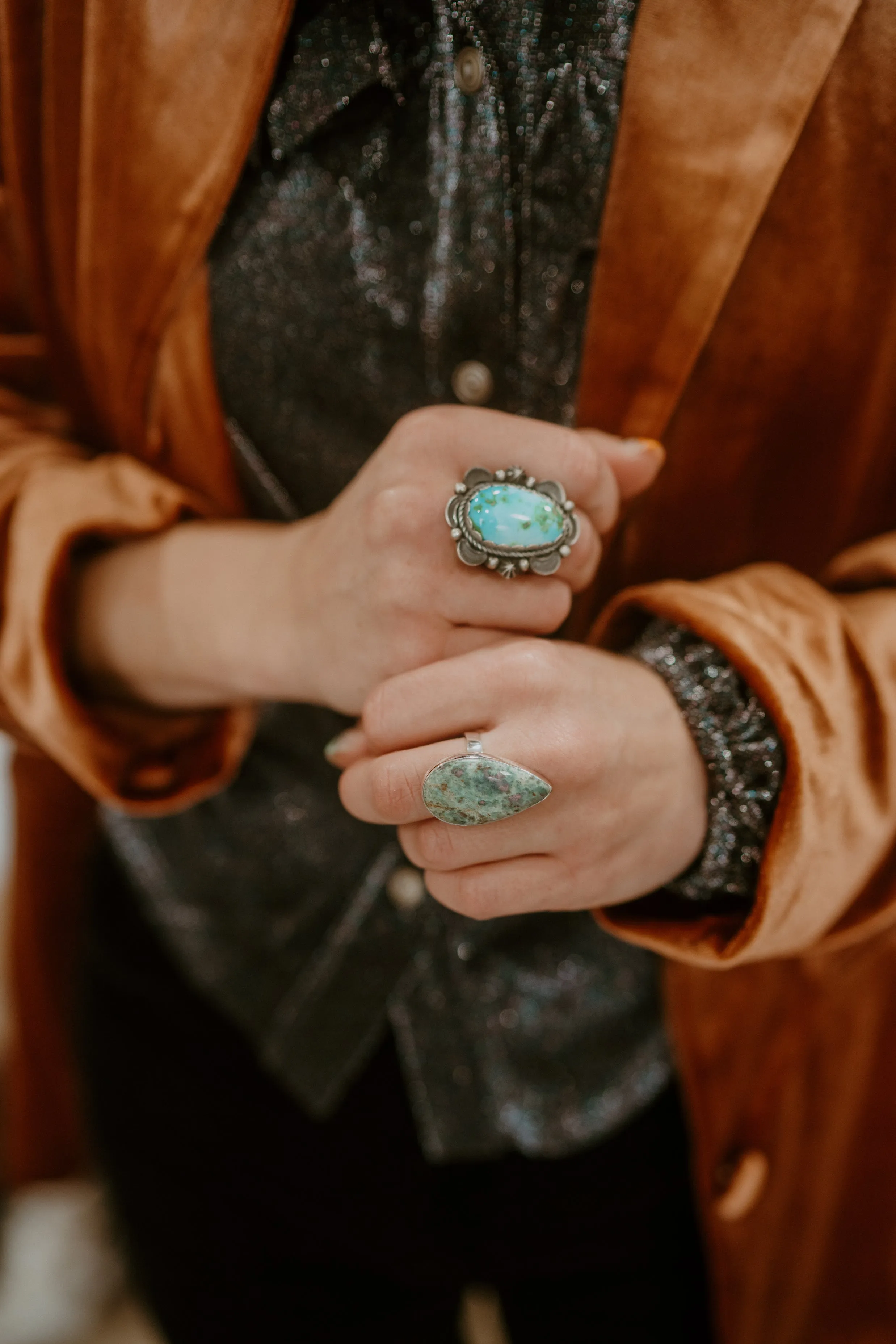 Sharon Ring | Turquoise sold by Goldie Lew product image thumbnail 2