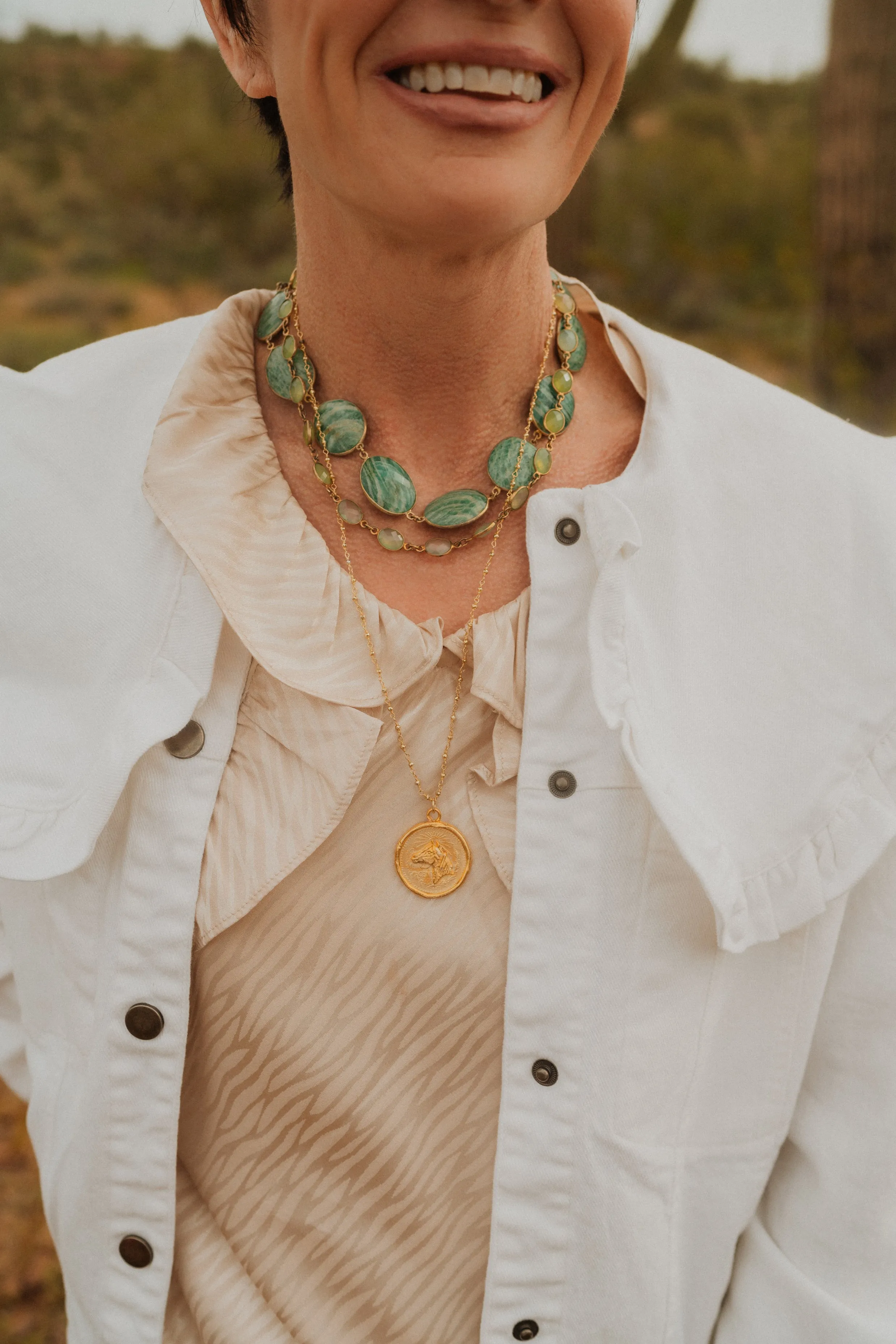 Get It Right Necklace | Amazonite sold by Goldie Lew product image thumbnail 5