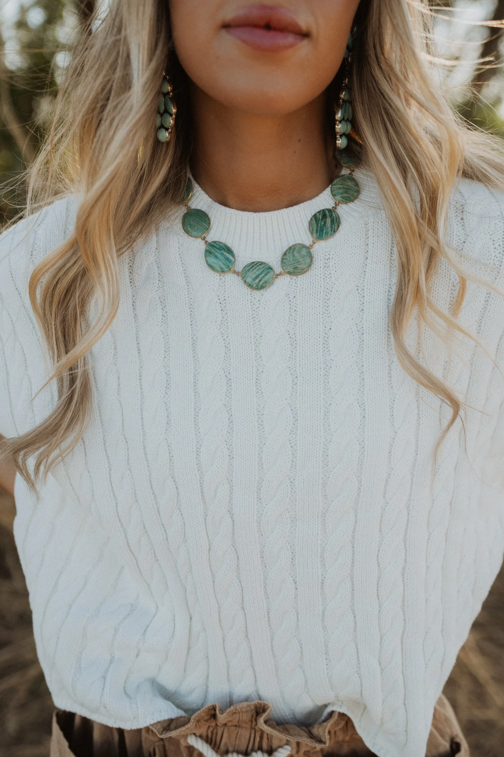 Get It Right Necklace | Amazonite sold by Goldie Lew product image thumbnail 2
