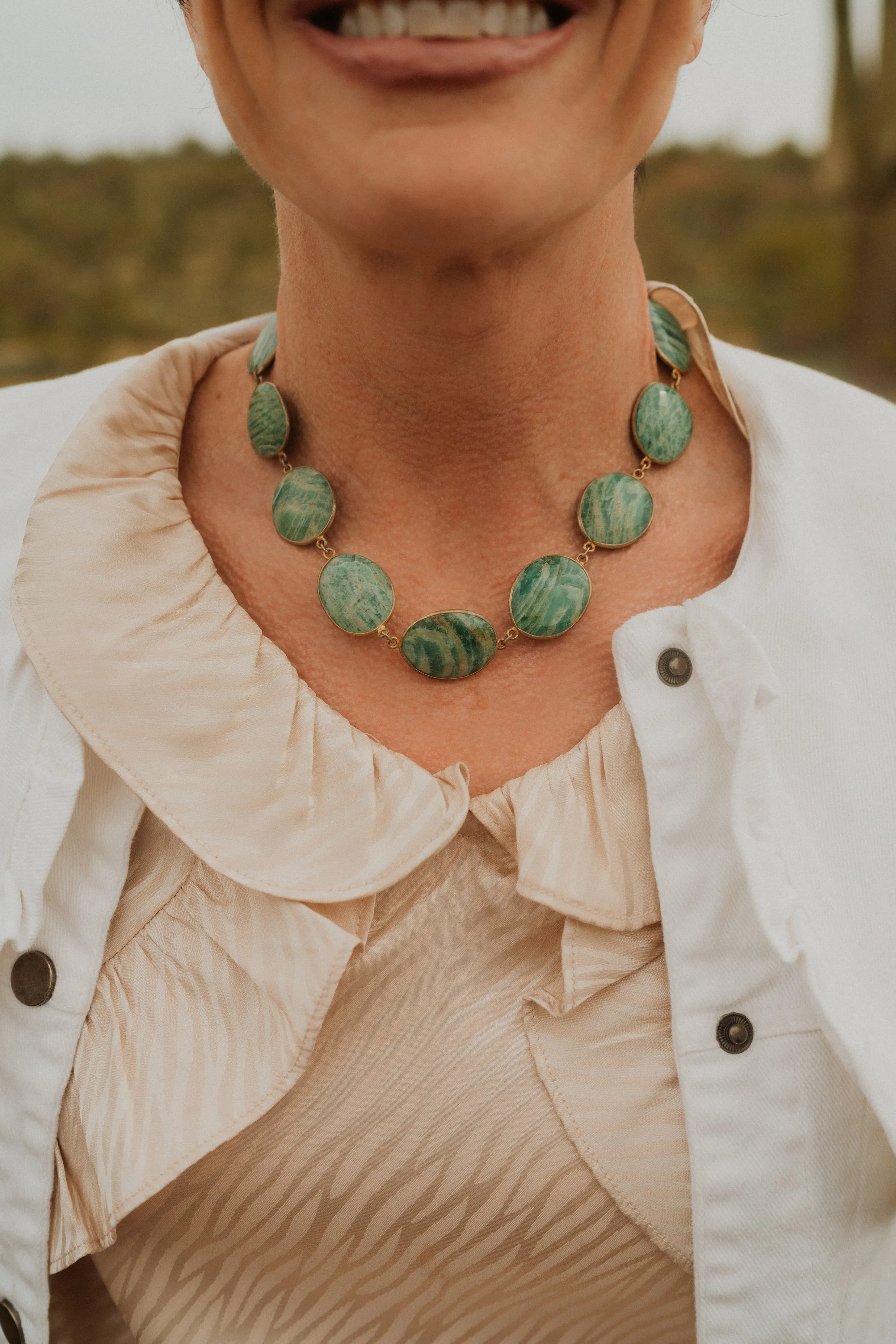 Get It Right Necklace | Amazonite sold by Goldie Lew product image thumbnail 3