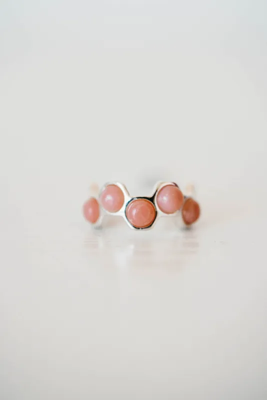Honeycomb Ring | Pink Opal sold by Goldie Lew