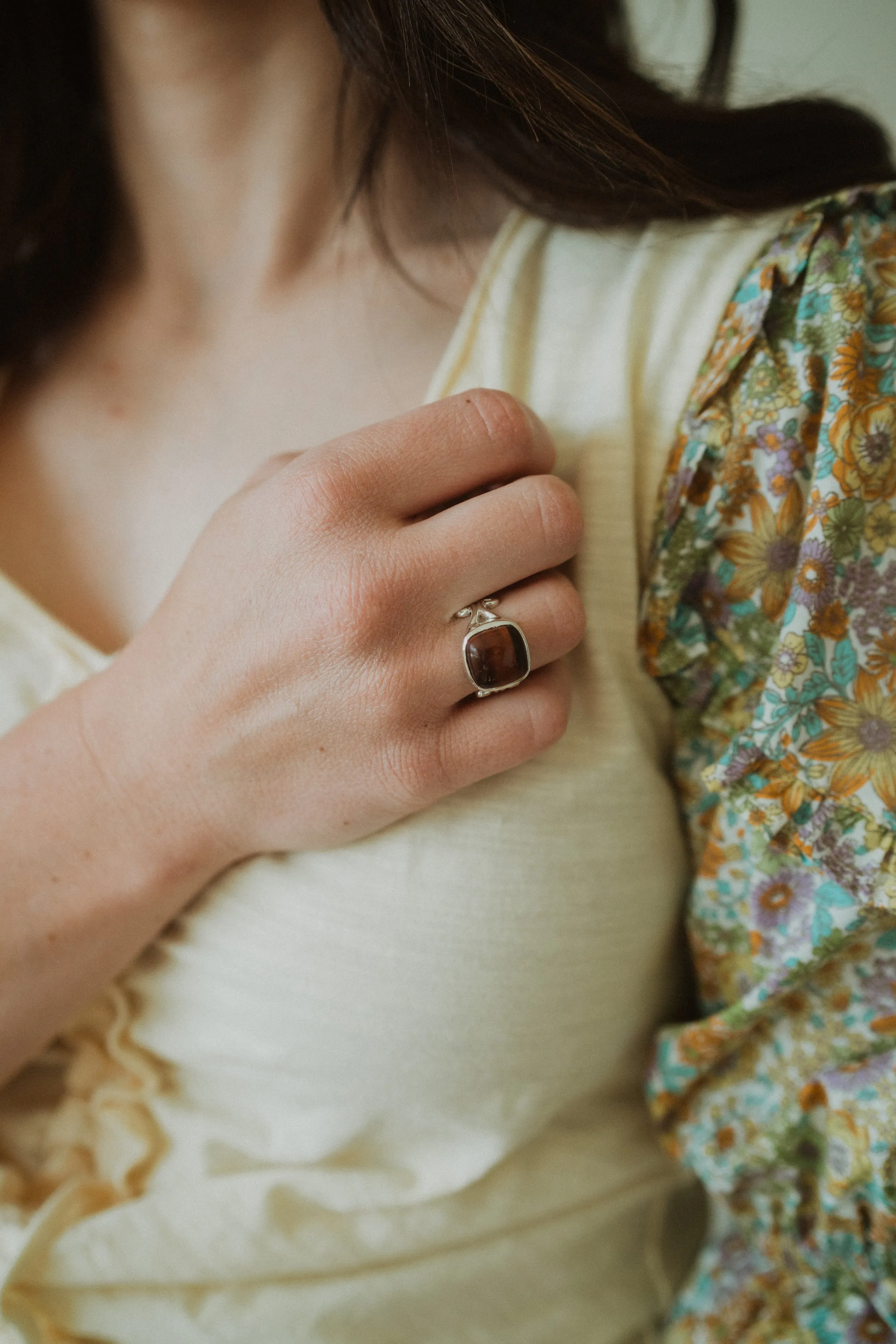 Marcie Ring | Red Tiger's Eye sold by Goldie Lew