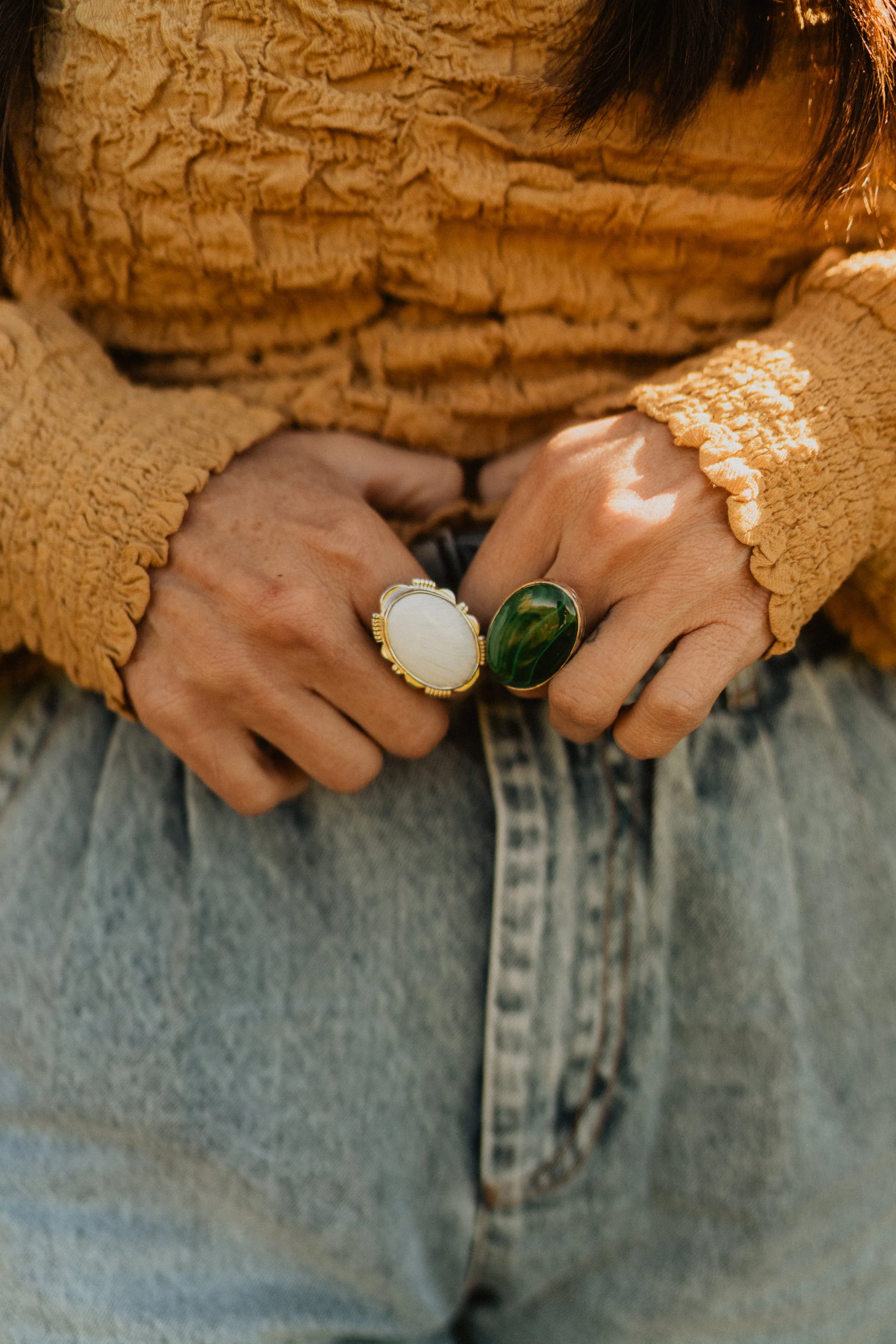 Briston Ring | Malachite sold by Goldie Lew product image thumbnail 3