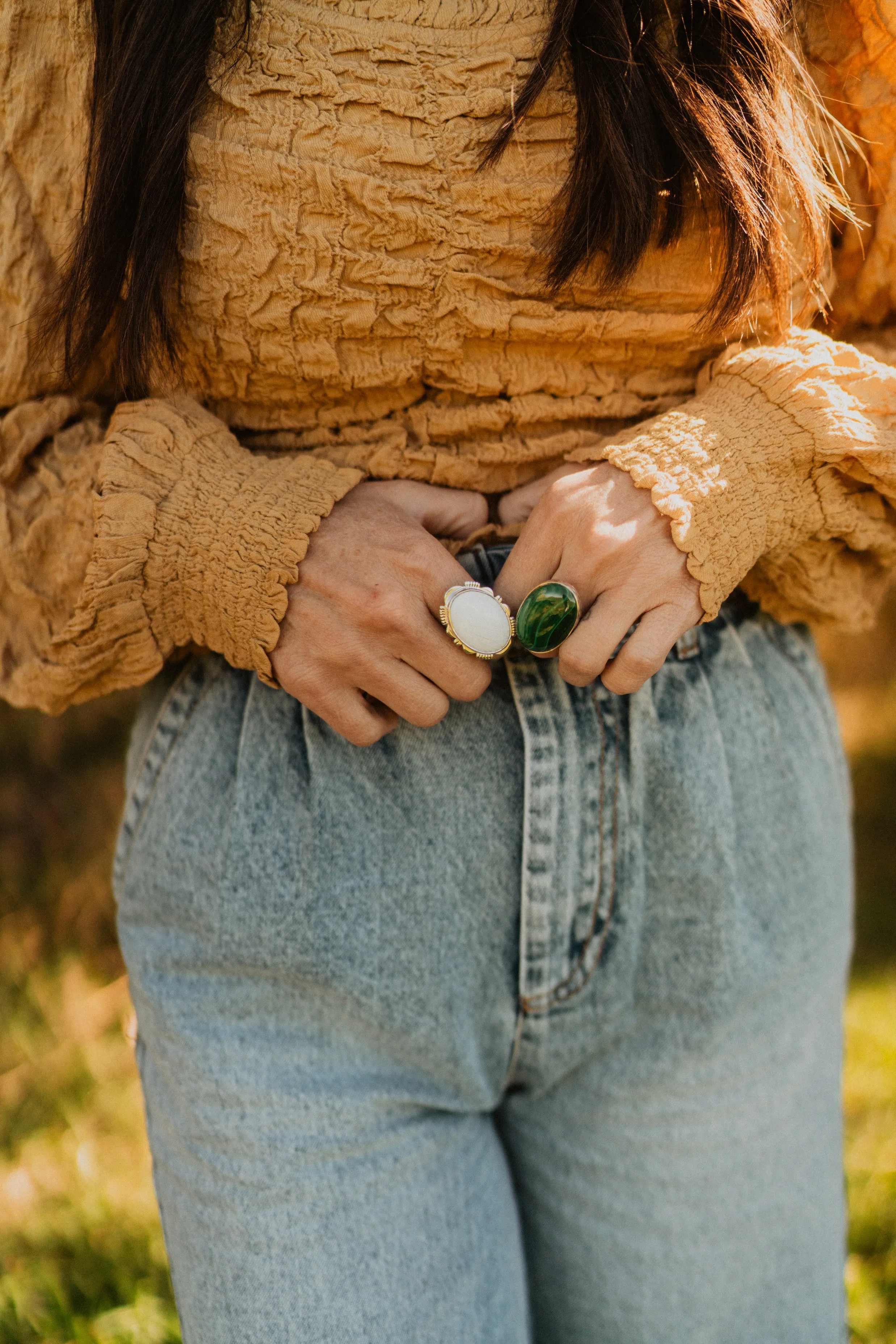 Briston Ring | Malachite sold by Goldie Lew product image thumbnail 2