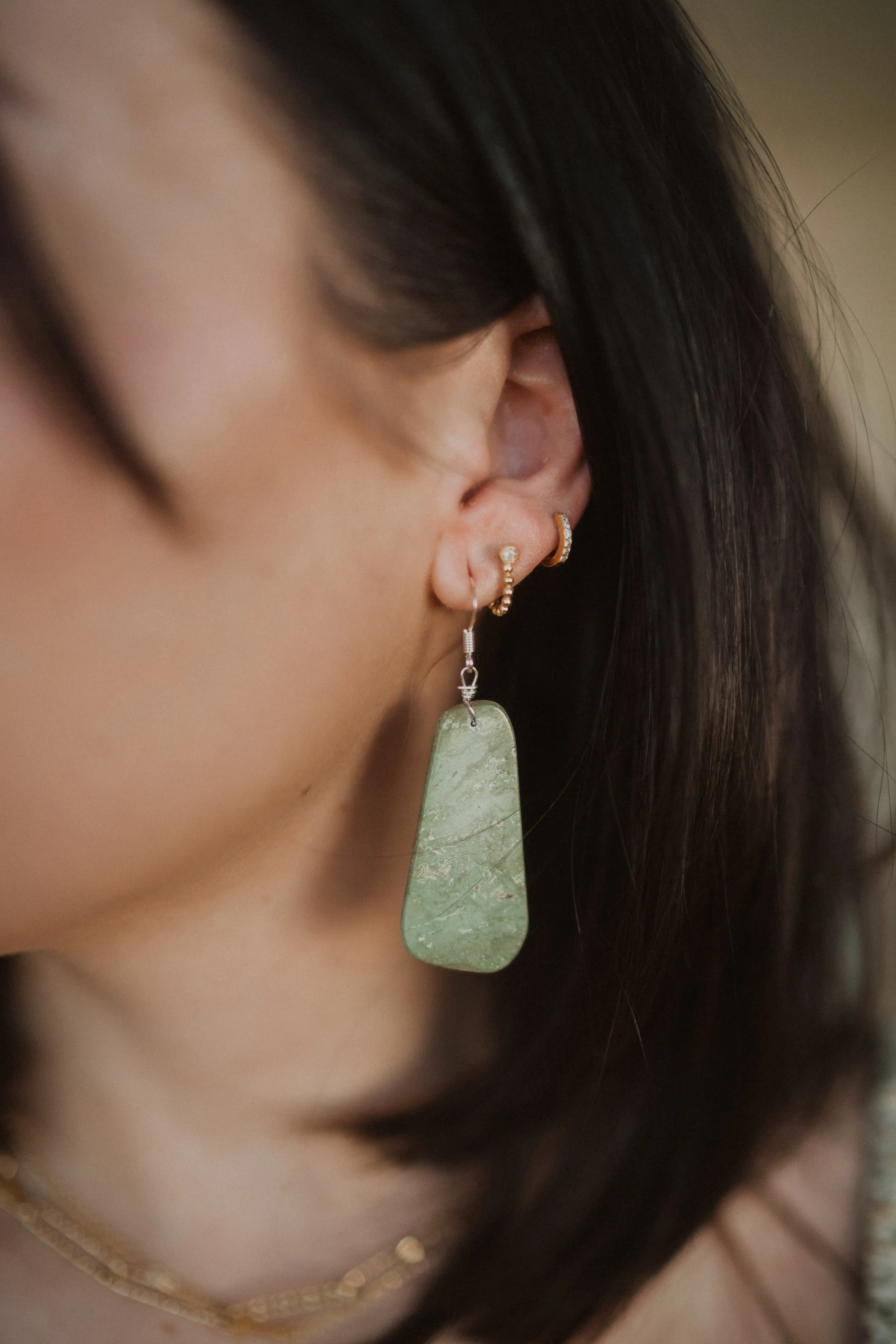 Evangeline Earrings | #9 | Turquoise sold by Goldie Lew product image thumbnail 3