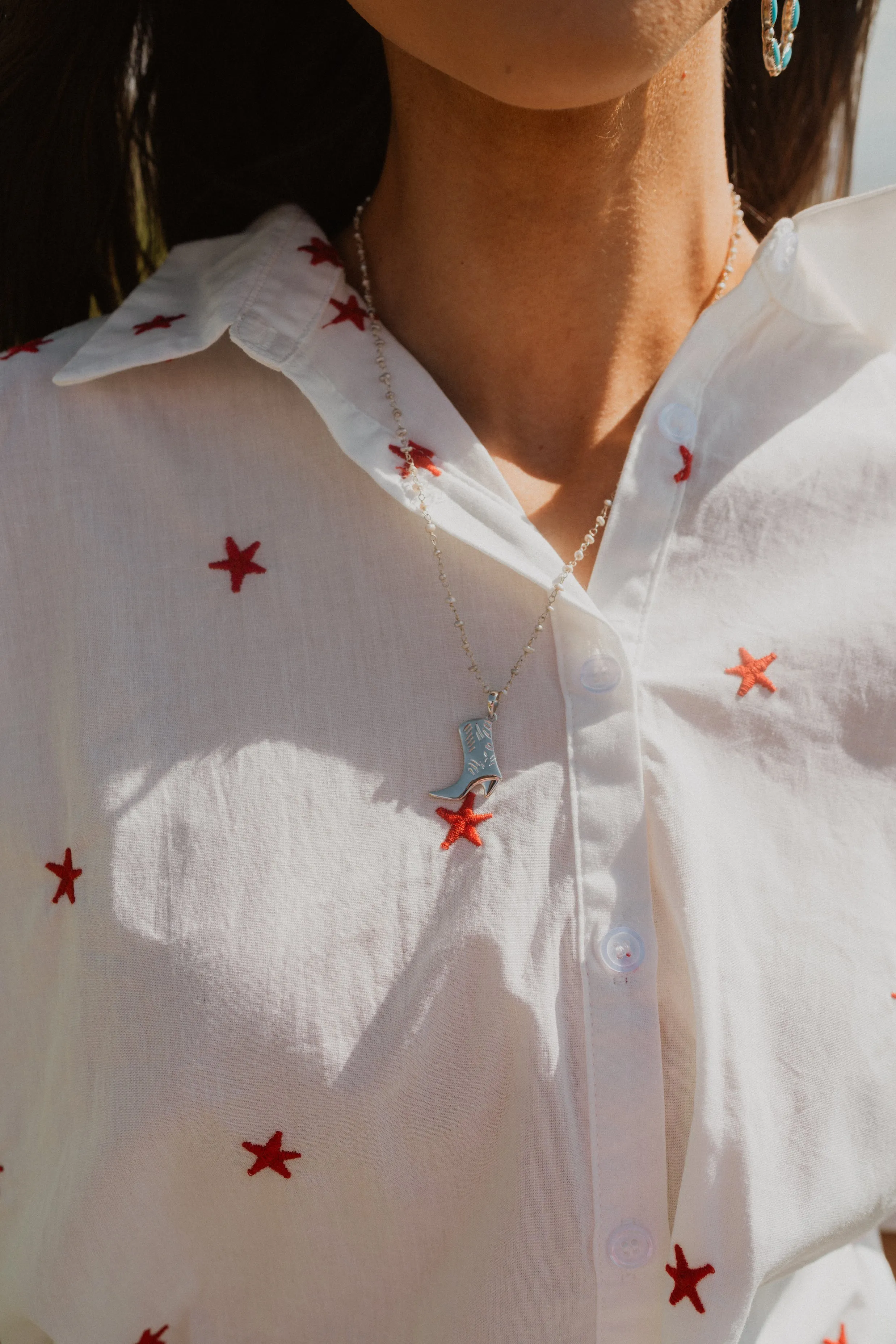 Silver Shoes Necklace sold by Goldie Lew product image thumbnail 5