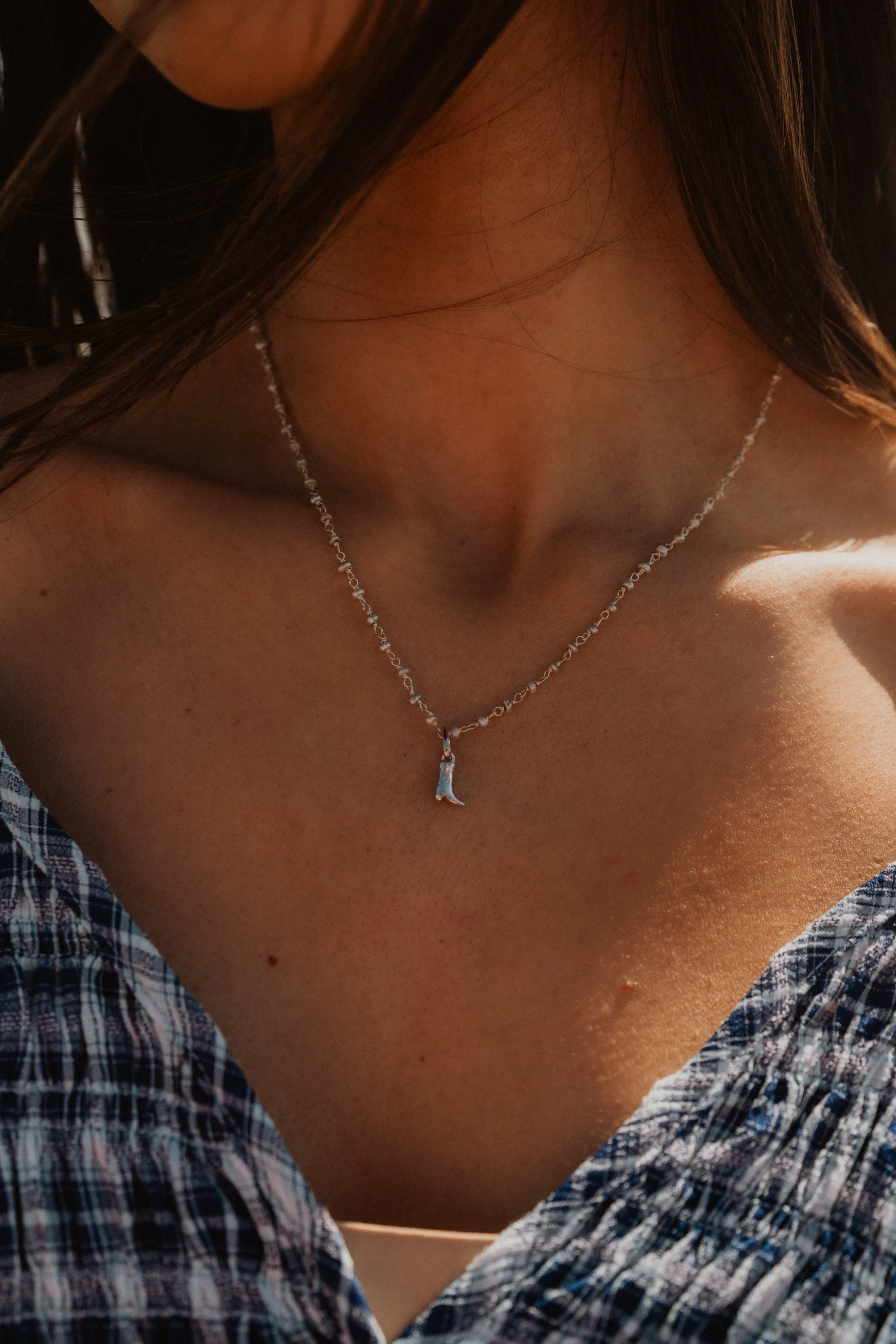 Silver Shoes Necklace sold by Goldie Lew product image thumbnail 2