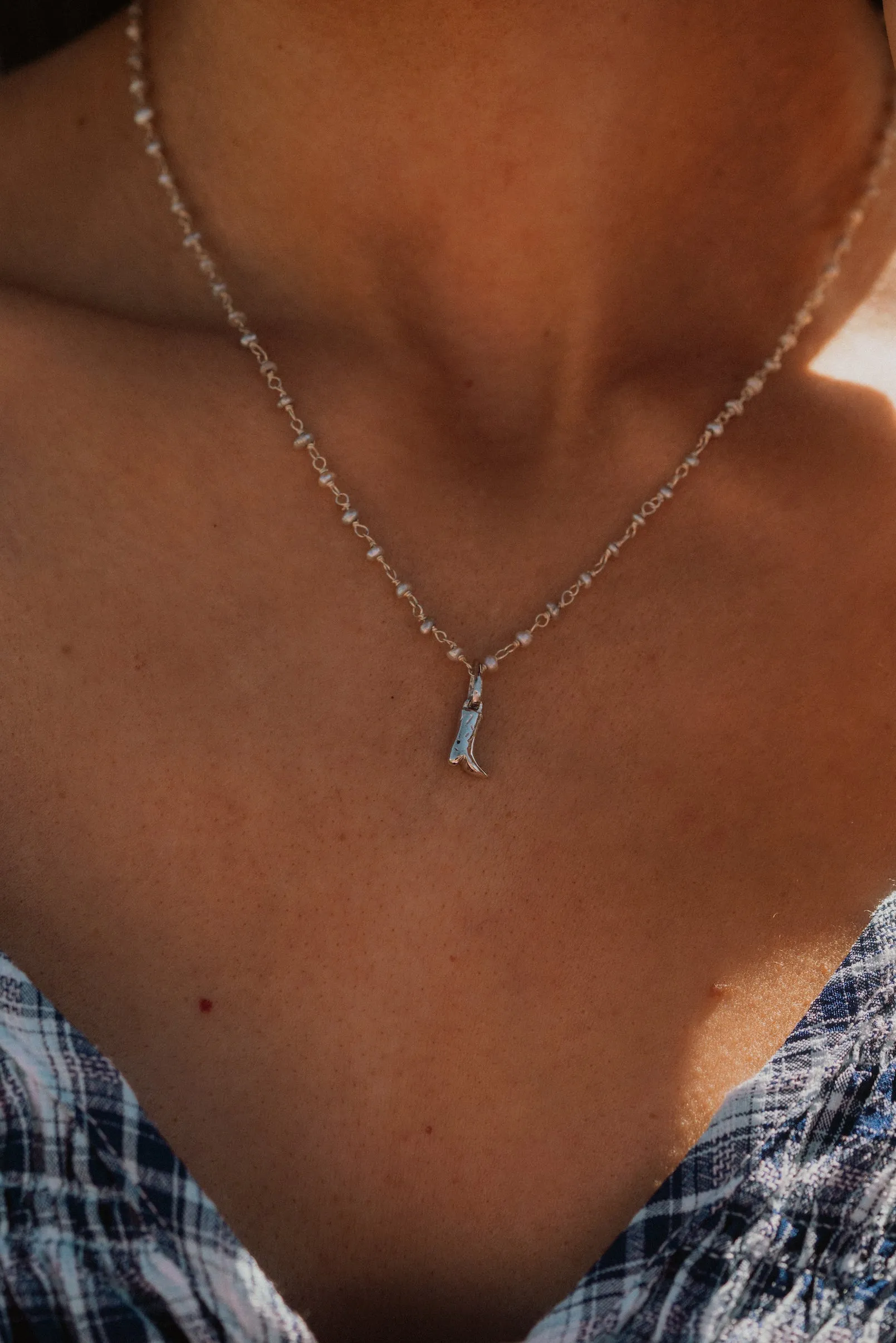 Silver Shoes Necklace sold by Goldie Lew product image thumbnail 3