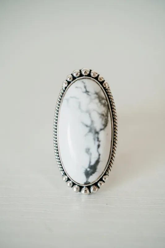 Honky Tonk Ring | Howlite sold by Goldie Lew