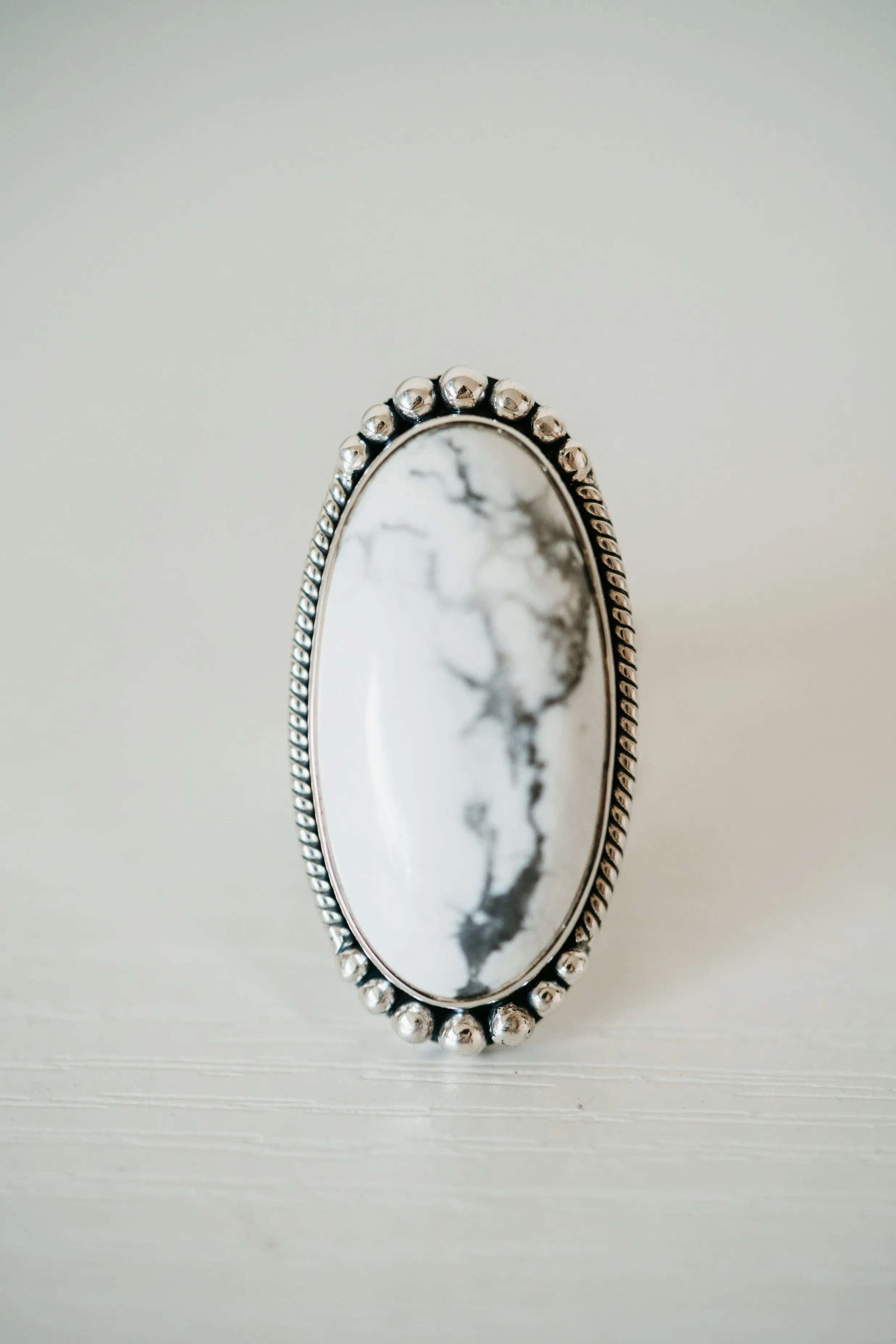 Honky Tonk Ring | Howlite sold by Goldie Lew
