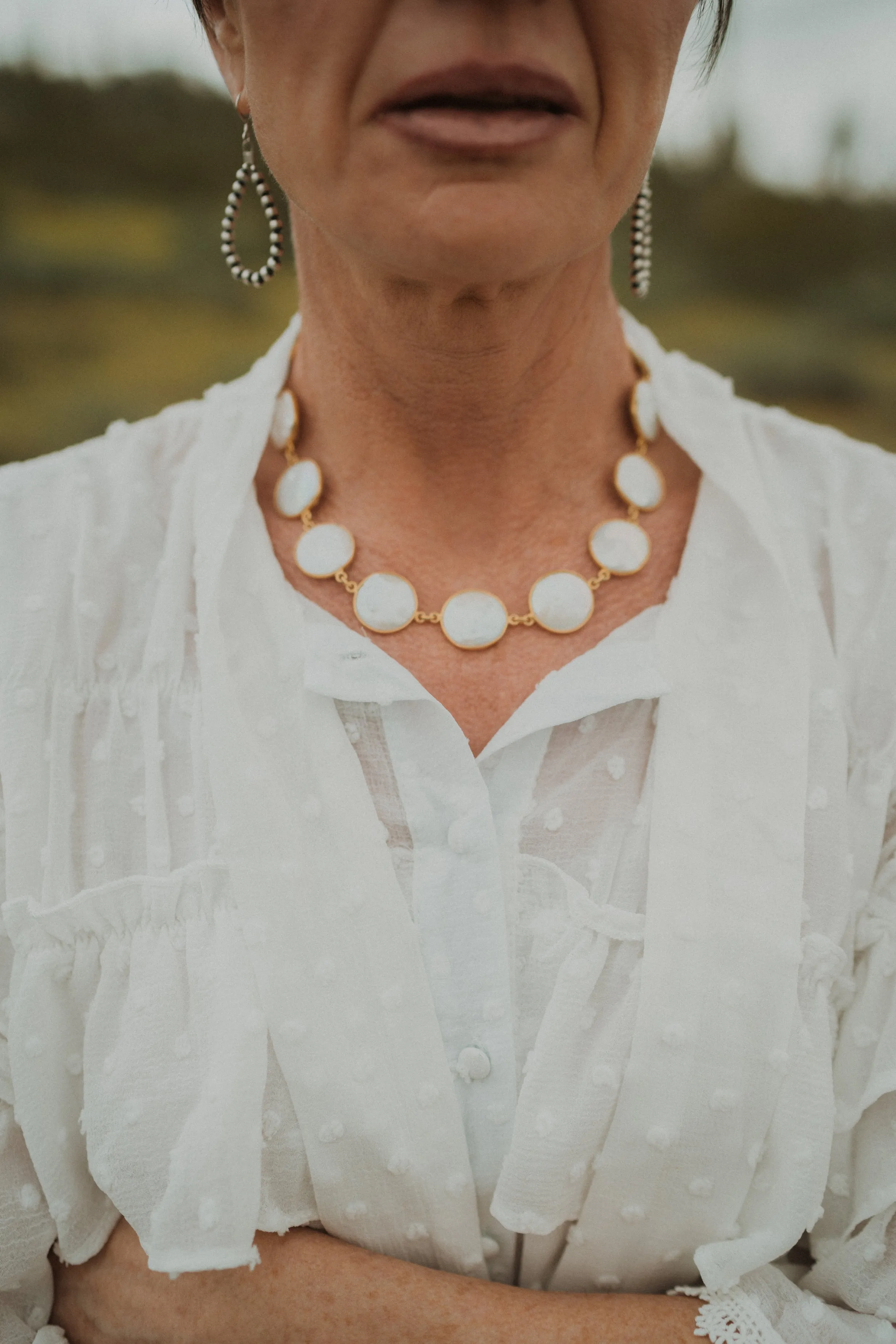 Jan Necklace | Gold sold by Goldie Lew product image thumbnail 4