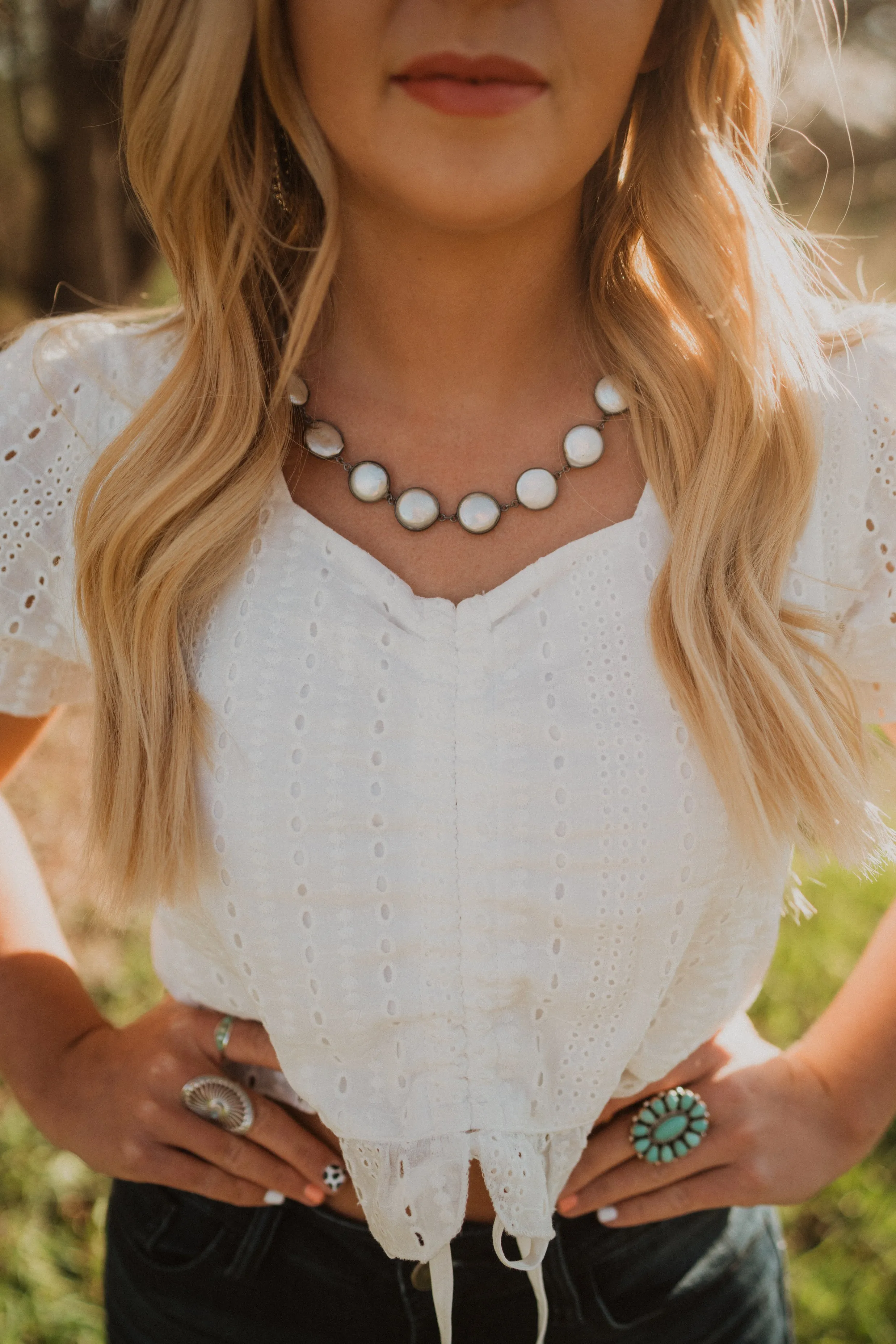 Jan Necklace | Fresh Water Pearl sold by Goldie Lew product image thumbnail 4