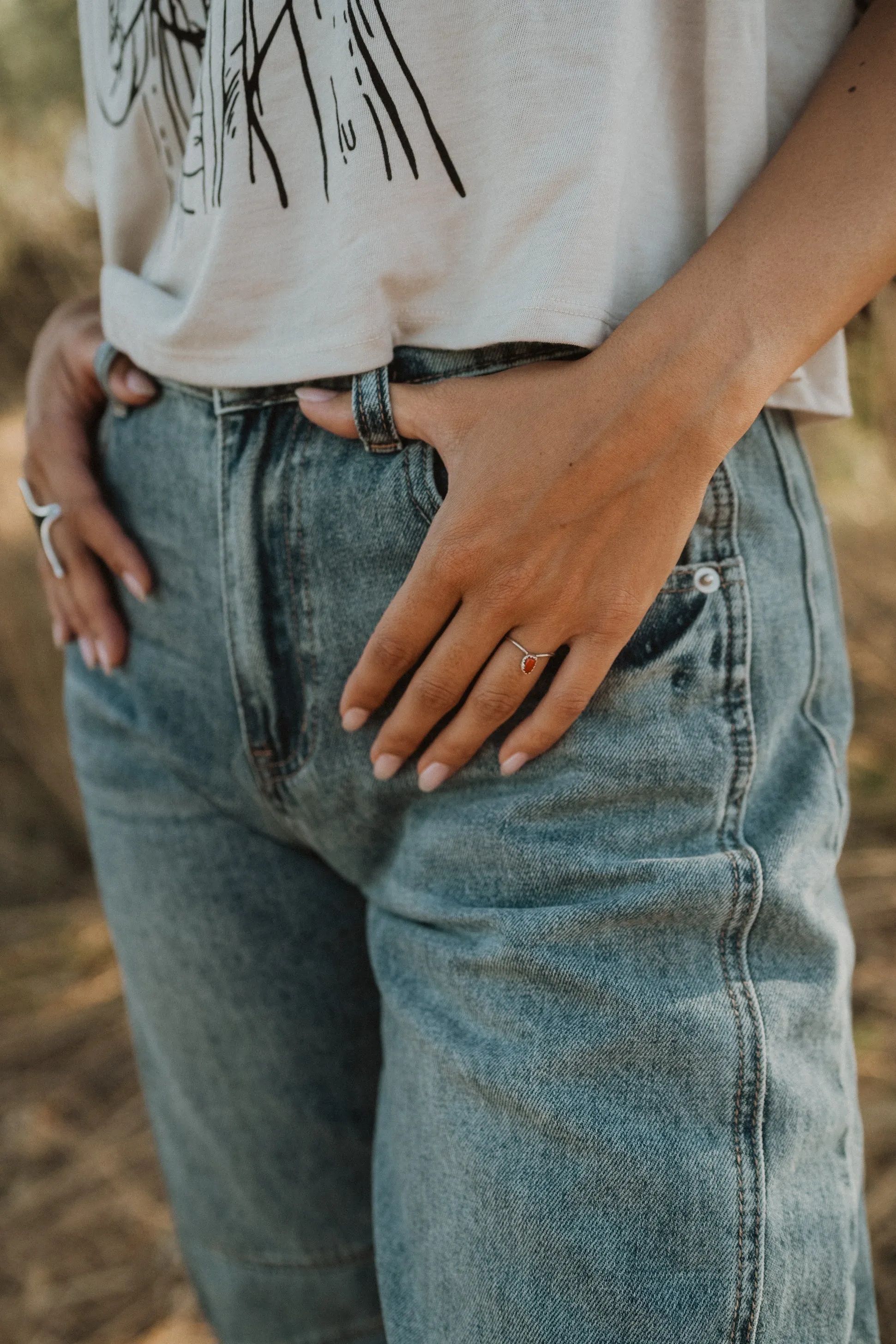 Rosie Point Ring | Coral - FINAL SALE sold by Goldie Lew