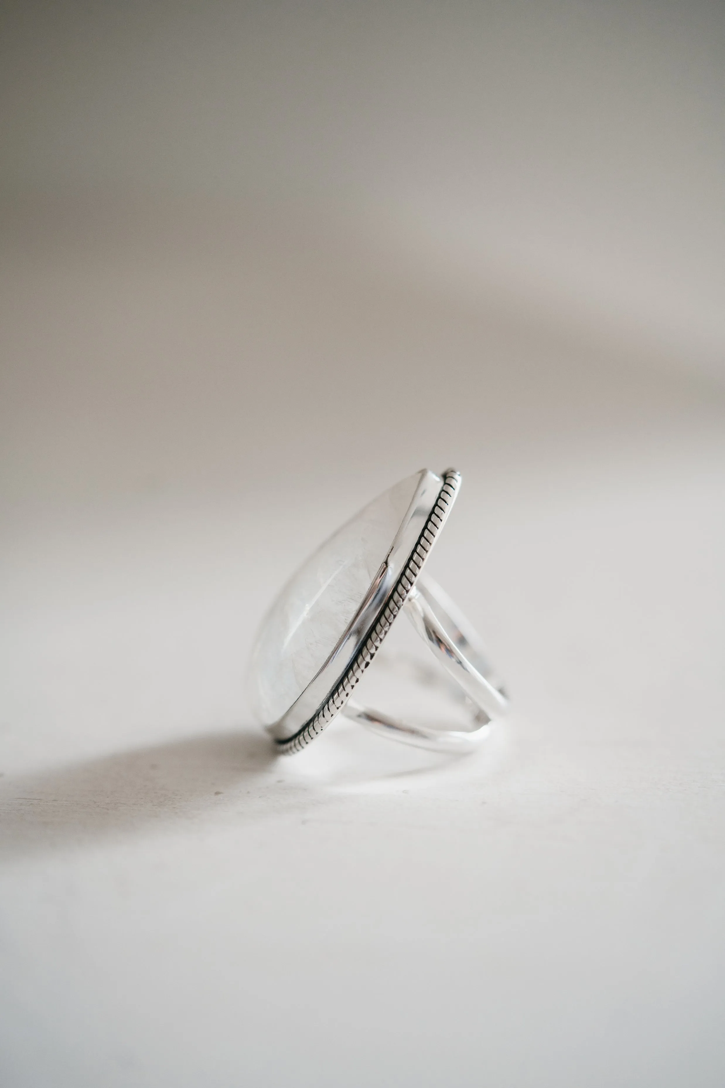 Teagan Ring | Rainbow Moonstone sold by Goldie Lew product image thumbnail 5