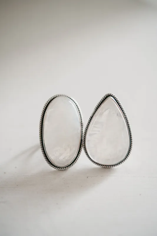Teagan Ring | Rainbow Moonstone sold by Goldie Lew