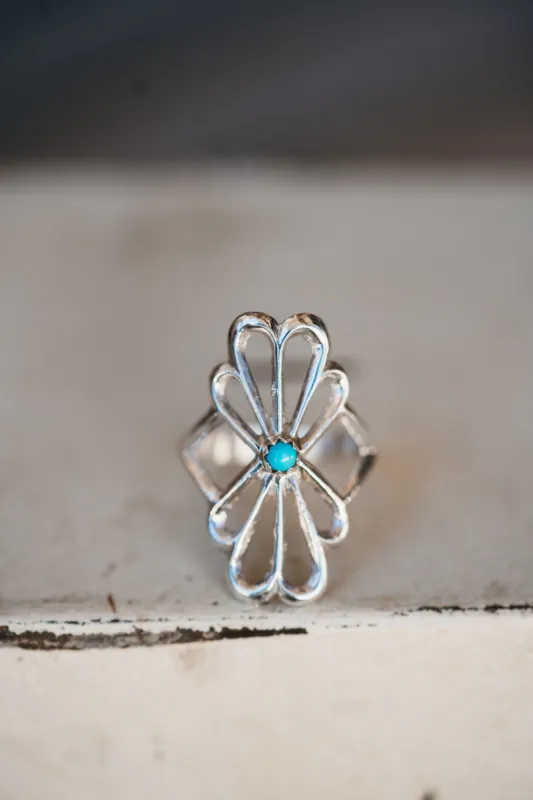 Bloom Ring | Large | Turquoise - FINAL SALE sold by Goldie Lew